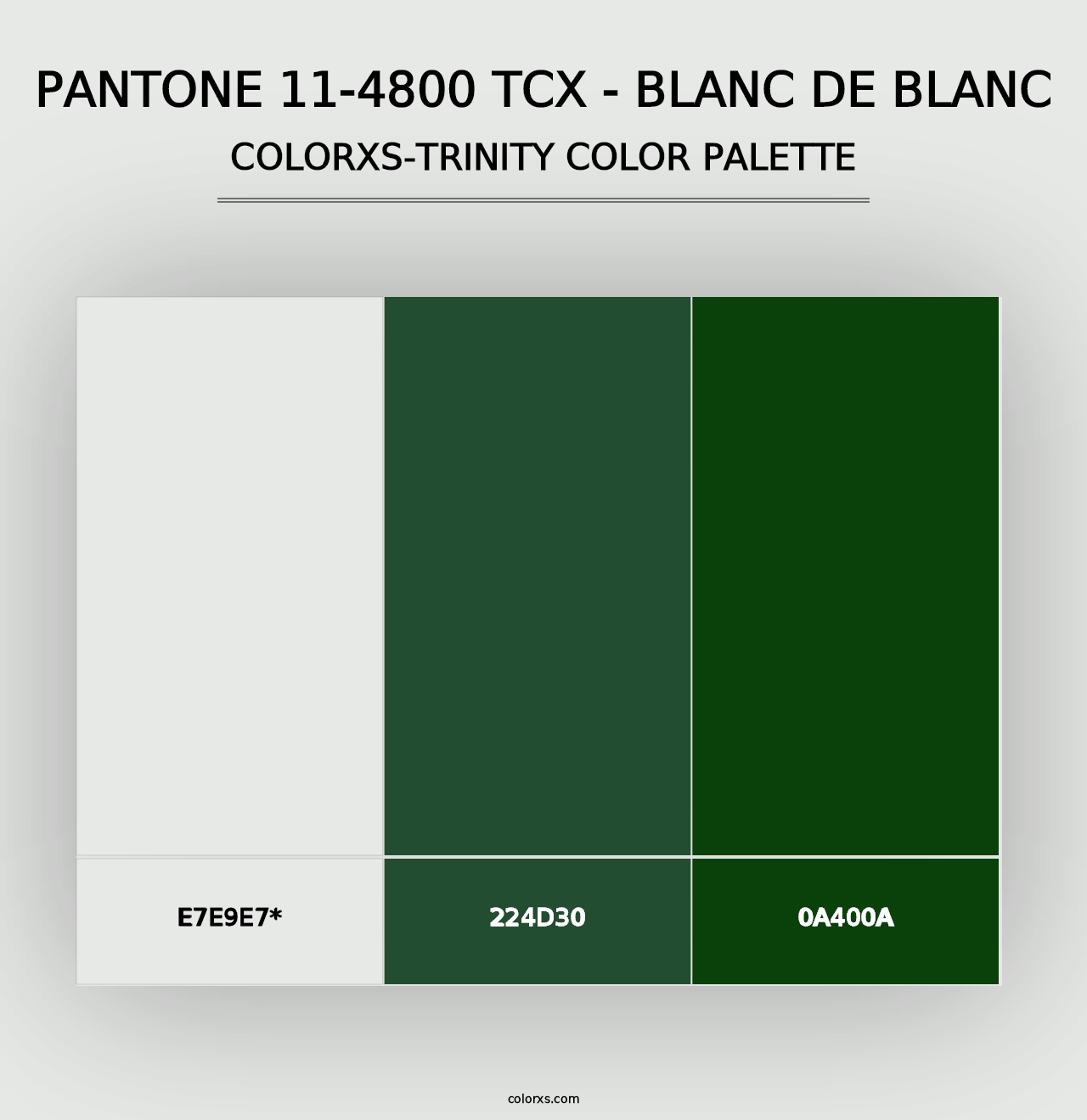 PANTONE 11-4800 TCX - Blanc de Blanc - Colorxs Trinity Palette