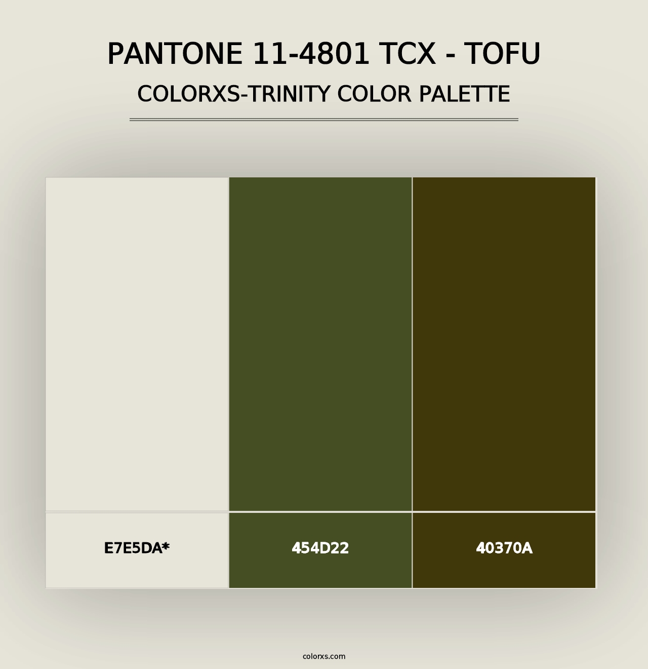 PANTONE 11-4801 TCX - Tofu - Colorxs Trinity Palette