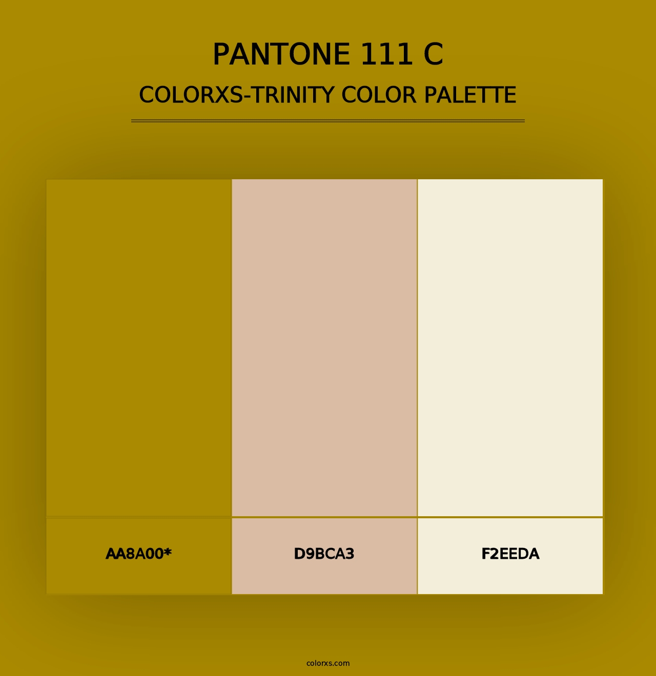 PANTONE 111 C - Colorxs Trinity Palette