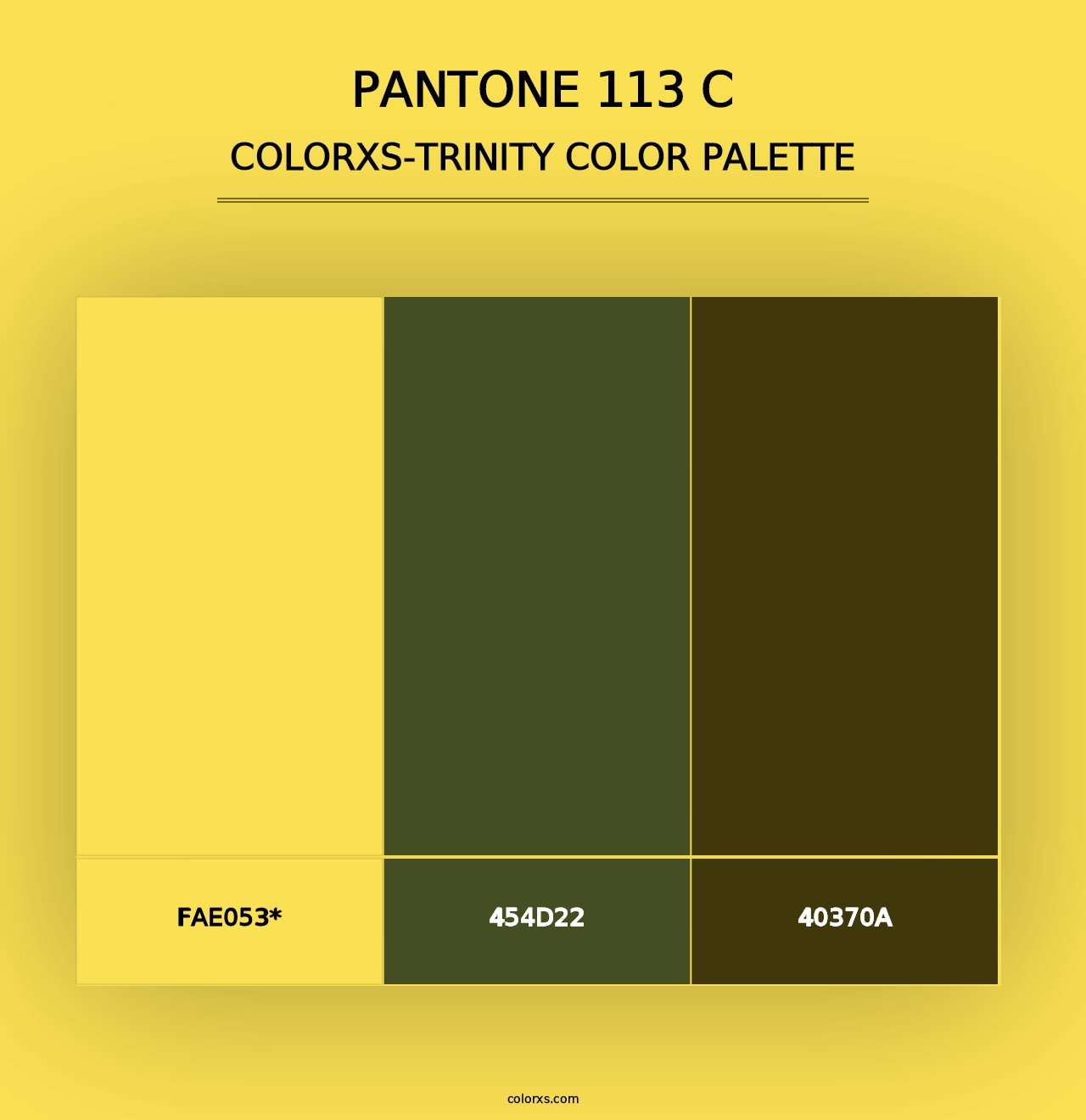 PANTONE 113 C - Colorxs Trinity Palette