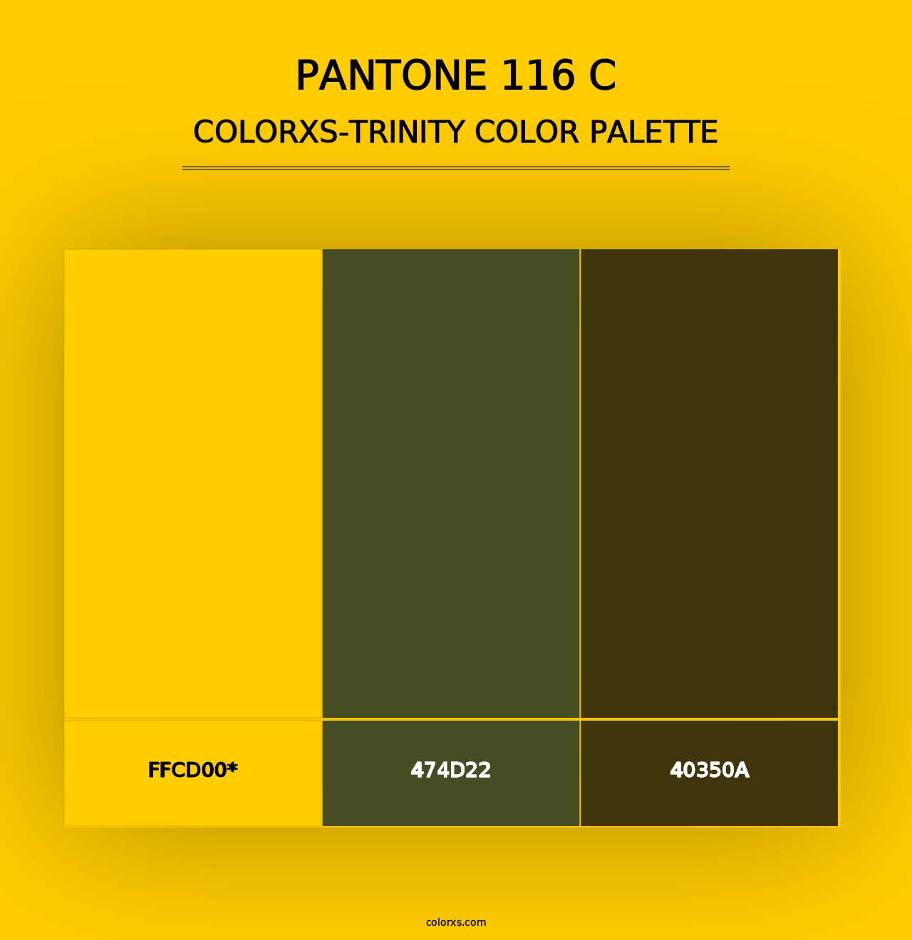 PANTONE 116 C - Colorxs Trinity Palette