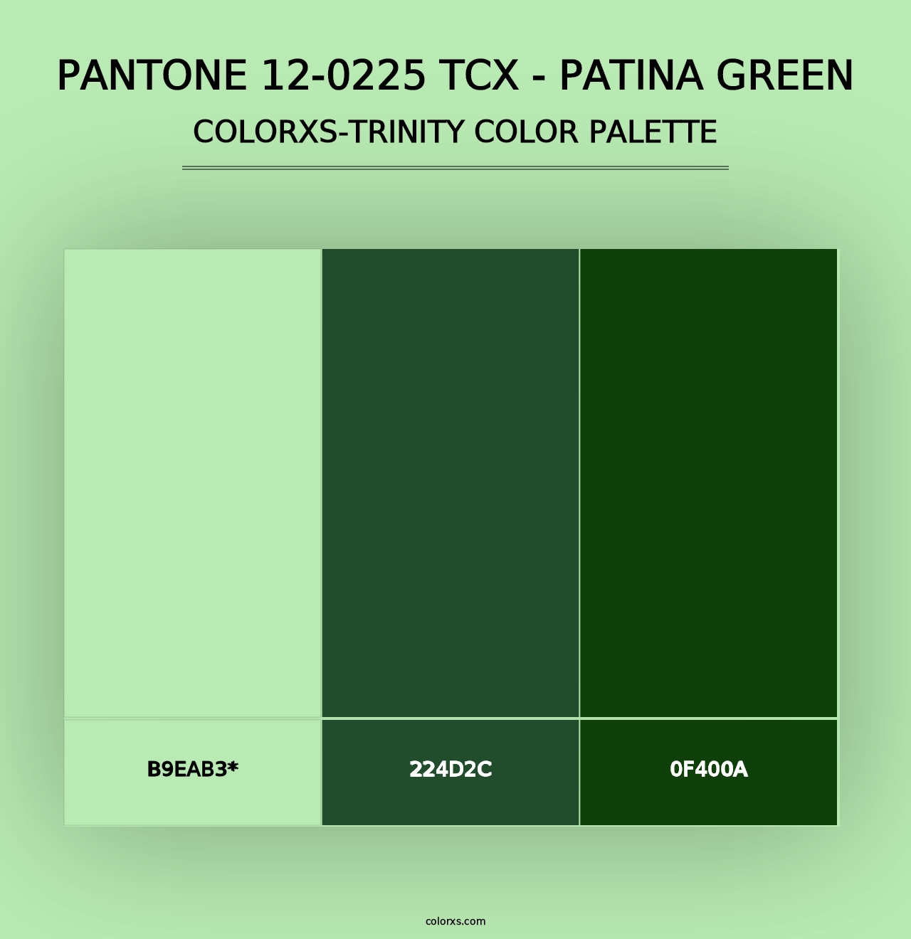 PANTONE 12-0225 TCX - Patina Green - Colorxs Trinity Palette