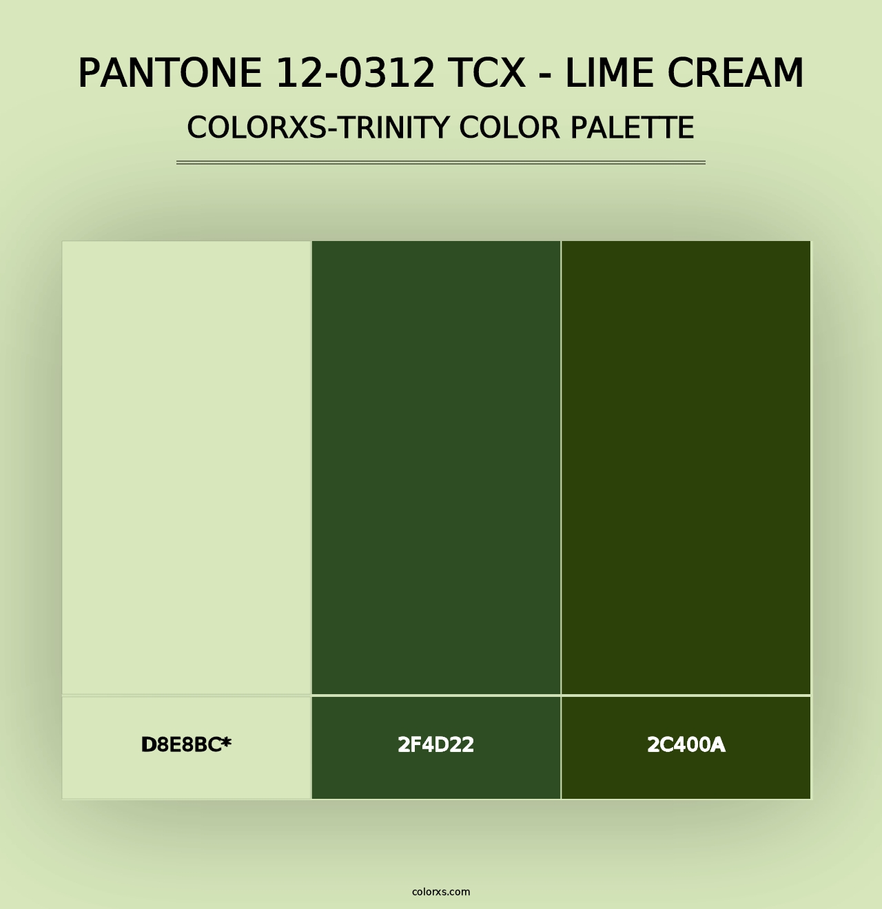 PANTONE 12-0312 TCX - Lime Cream - Colorxs Trinity Palette