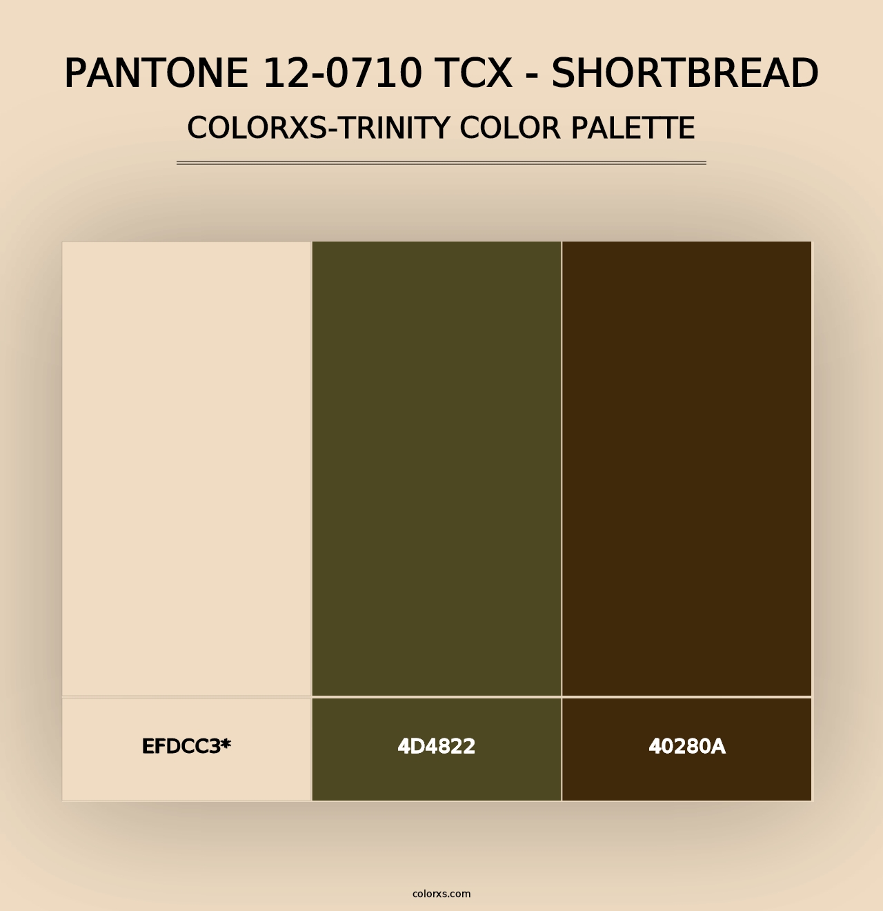 PANTONE 12-0710 TCX - Shortbread - Colorxs Trinity Palette