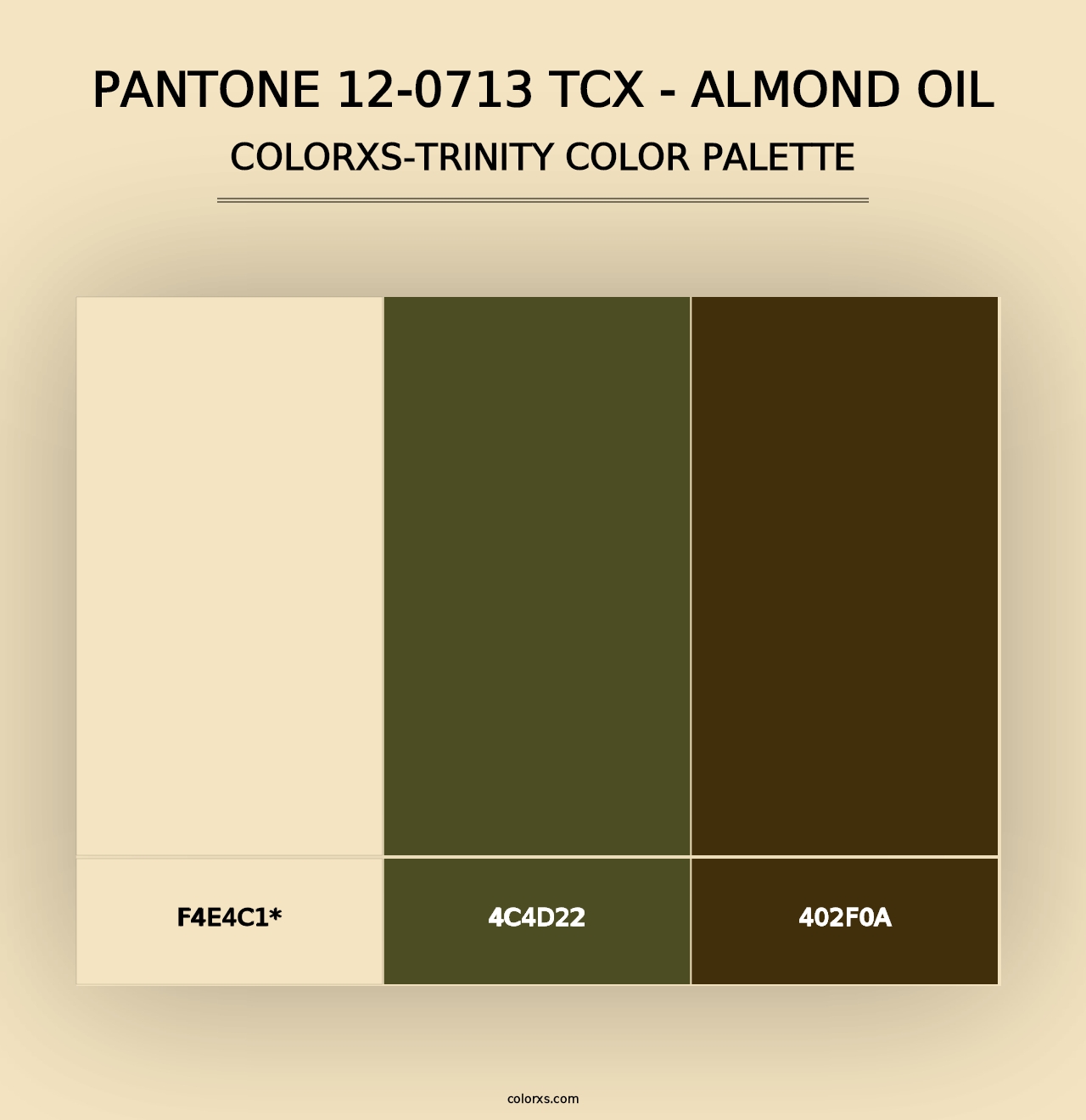 PANTONE 12-0713 TCX - Almond Oil - Colorxs Trinity Palette