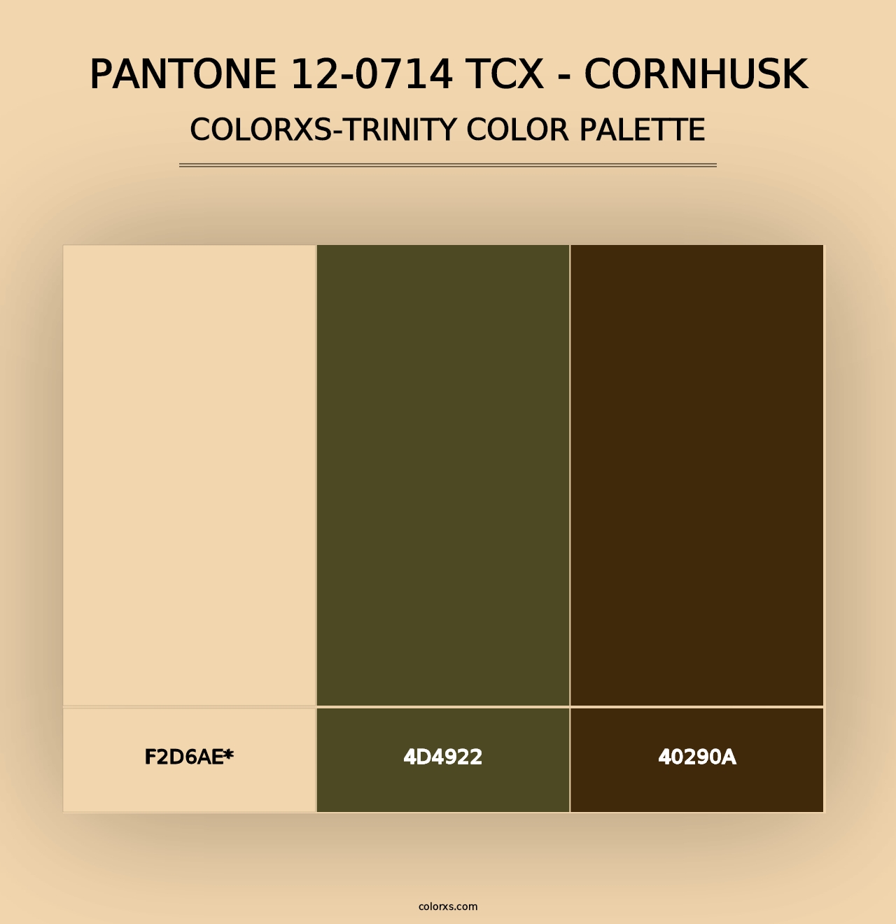 PANTONE 12-0714 TCX - Cornhusk - Colorxs Trinity Palette