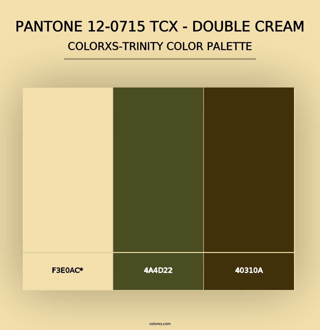 PANTONE 12-0715 TCX - Double Cream - Colorxs Trinity Palette