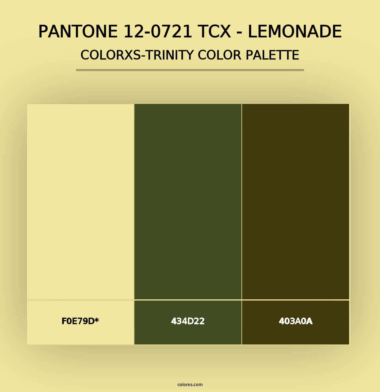 PANTONE 12-0721 TCX - Lemonade - Colorxs Trinity Palette