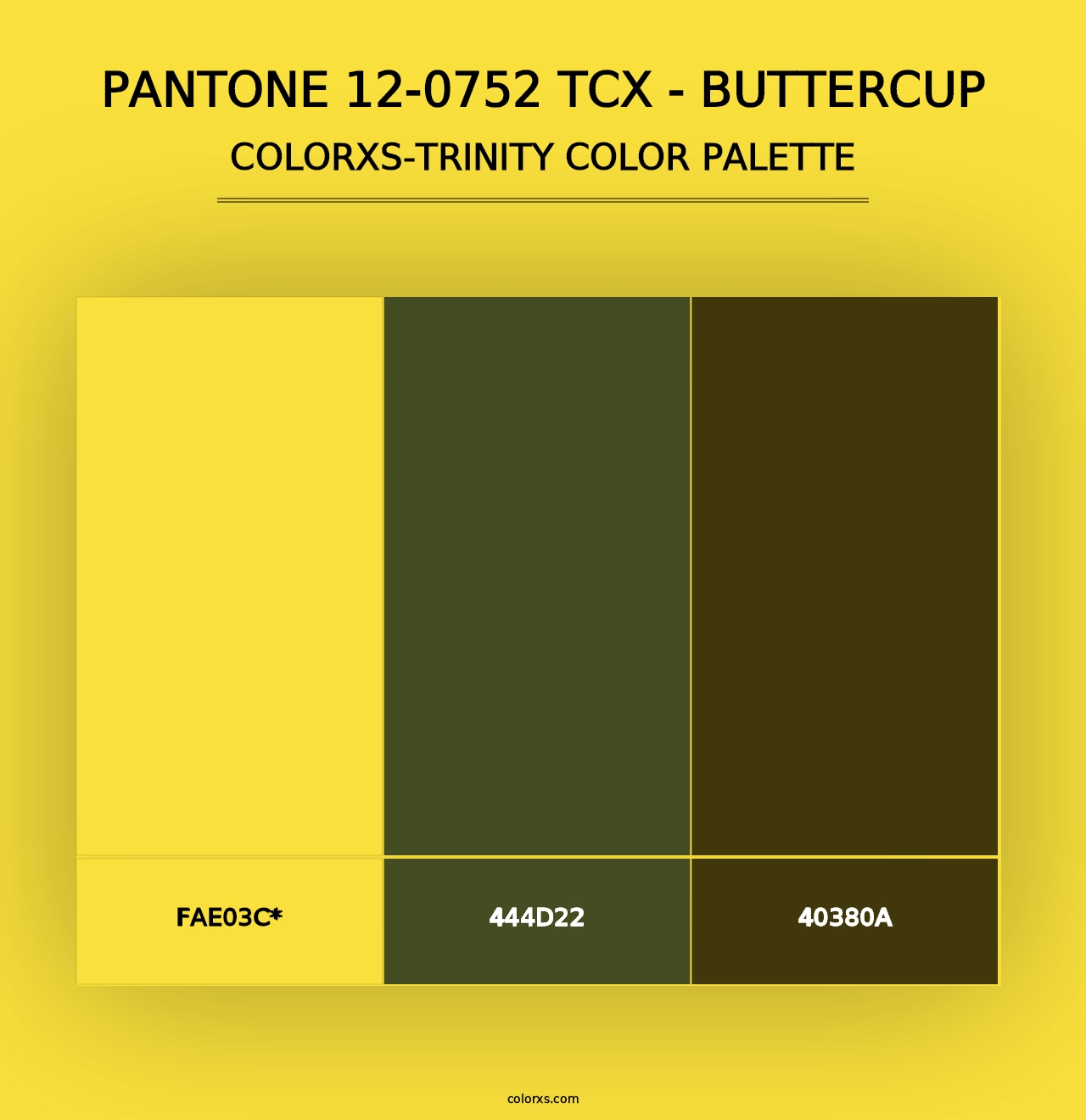 PANTONE 12-0752 TCX - Buttercup - Colorxs Trinity Palette