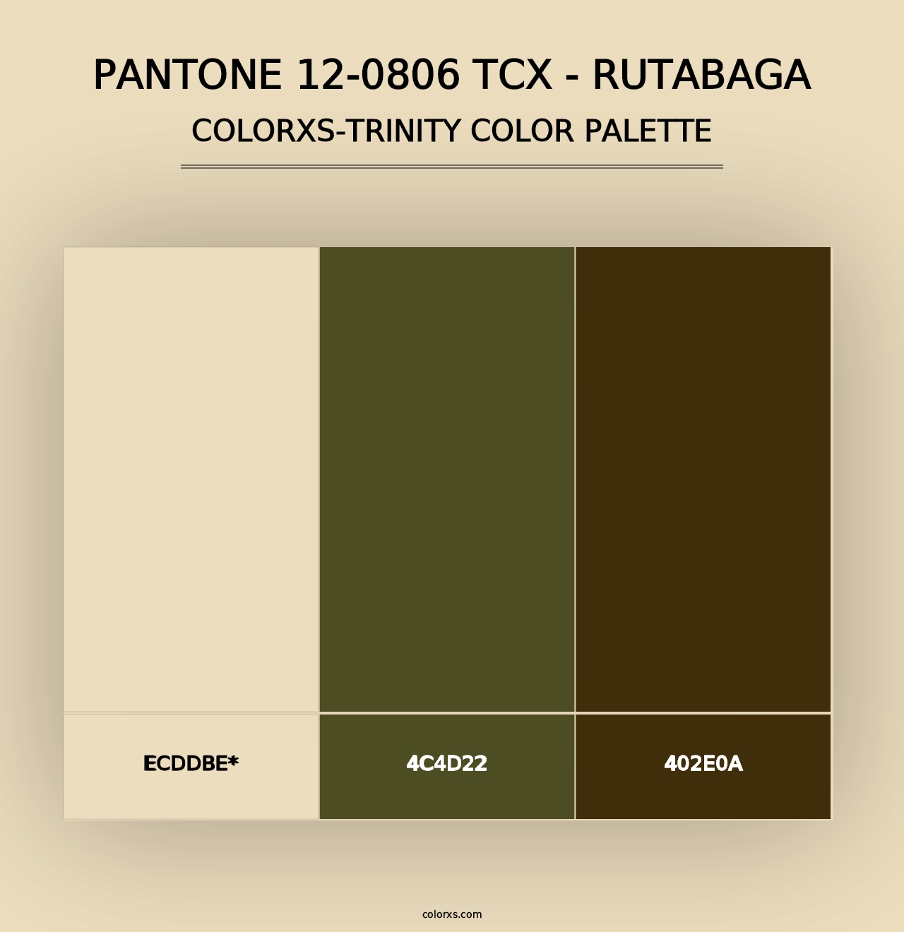 PANTONE 12-0806 TCX - Rutabaga - Colorxs Trinity Palette