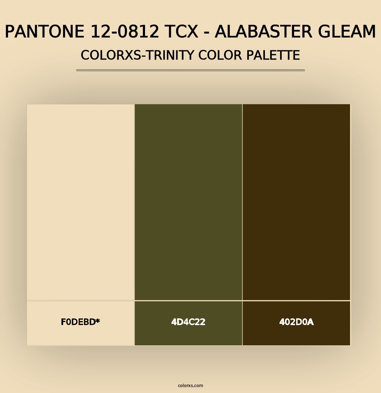 PANTONE 12-0812 TCX - Alabaster Gleam - Colorxs Trinity Palette