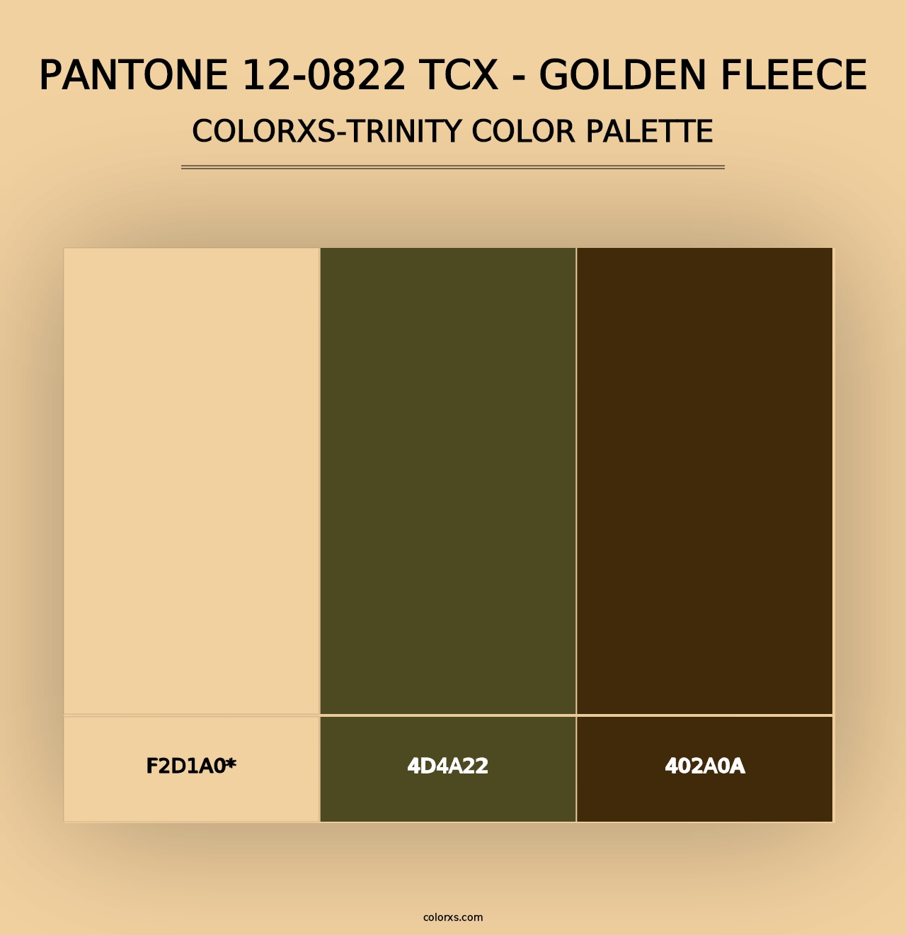 PANTONE 12-0822 TCX - Golden Fleece - Colorxs Trinity Palette