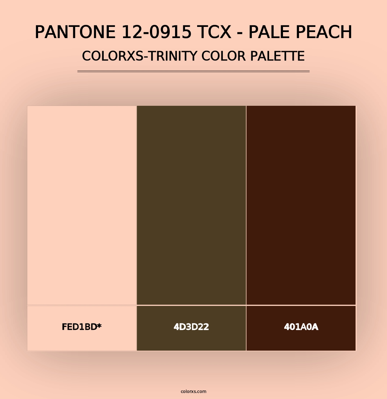 PANTONE 12-0915 TCX - Pale Peach - Colorxs Trinity Palette