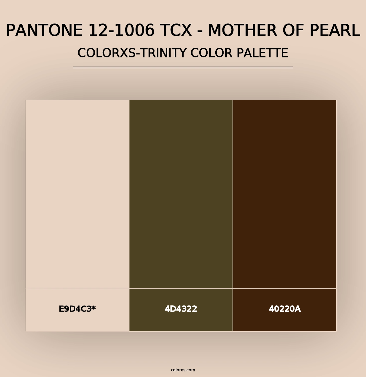 PANTONE 12-1006 TCX - Mother of Pearl - Colorxs Trinity Palette