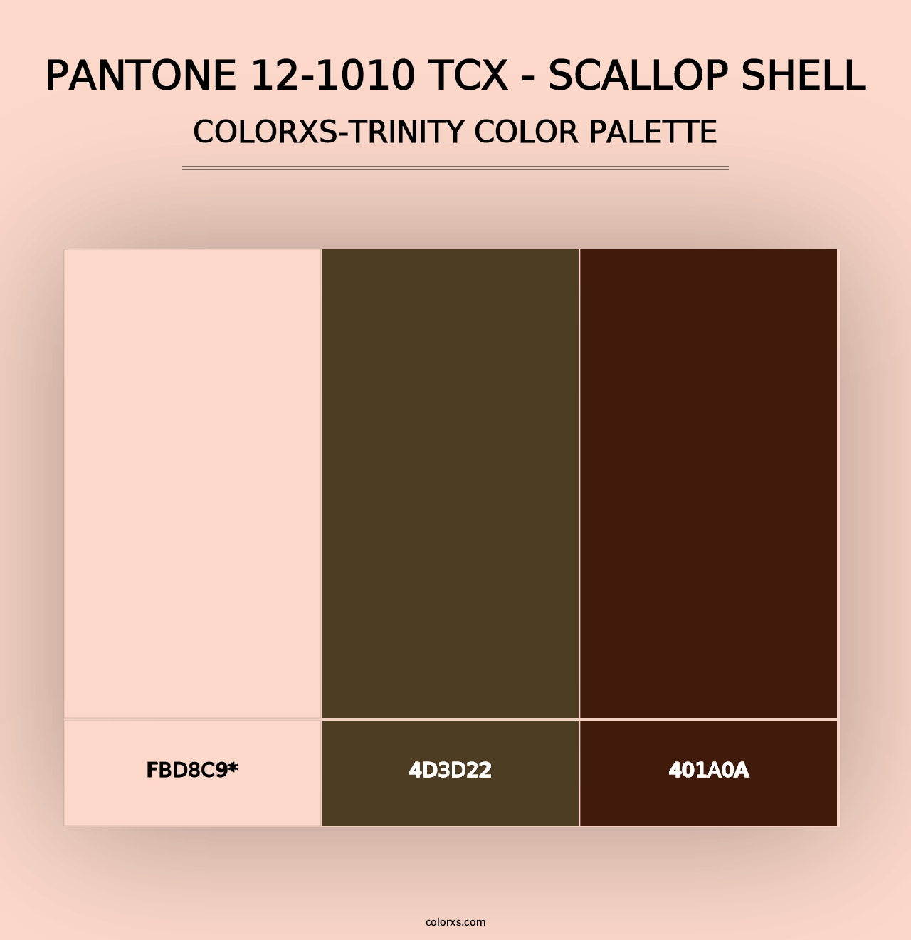 PANTONE 12-1010 TCX - Scallop Shell - Colorxs Trinity Palette