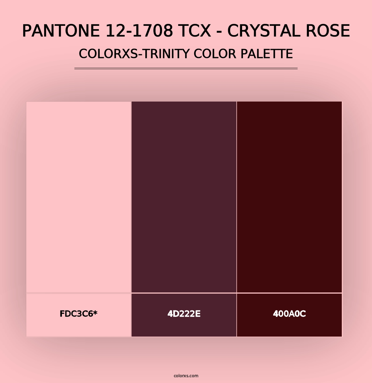 PANTONE 12-1708 TCX - Crystal Rose - Colorxs Trinity Palette