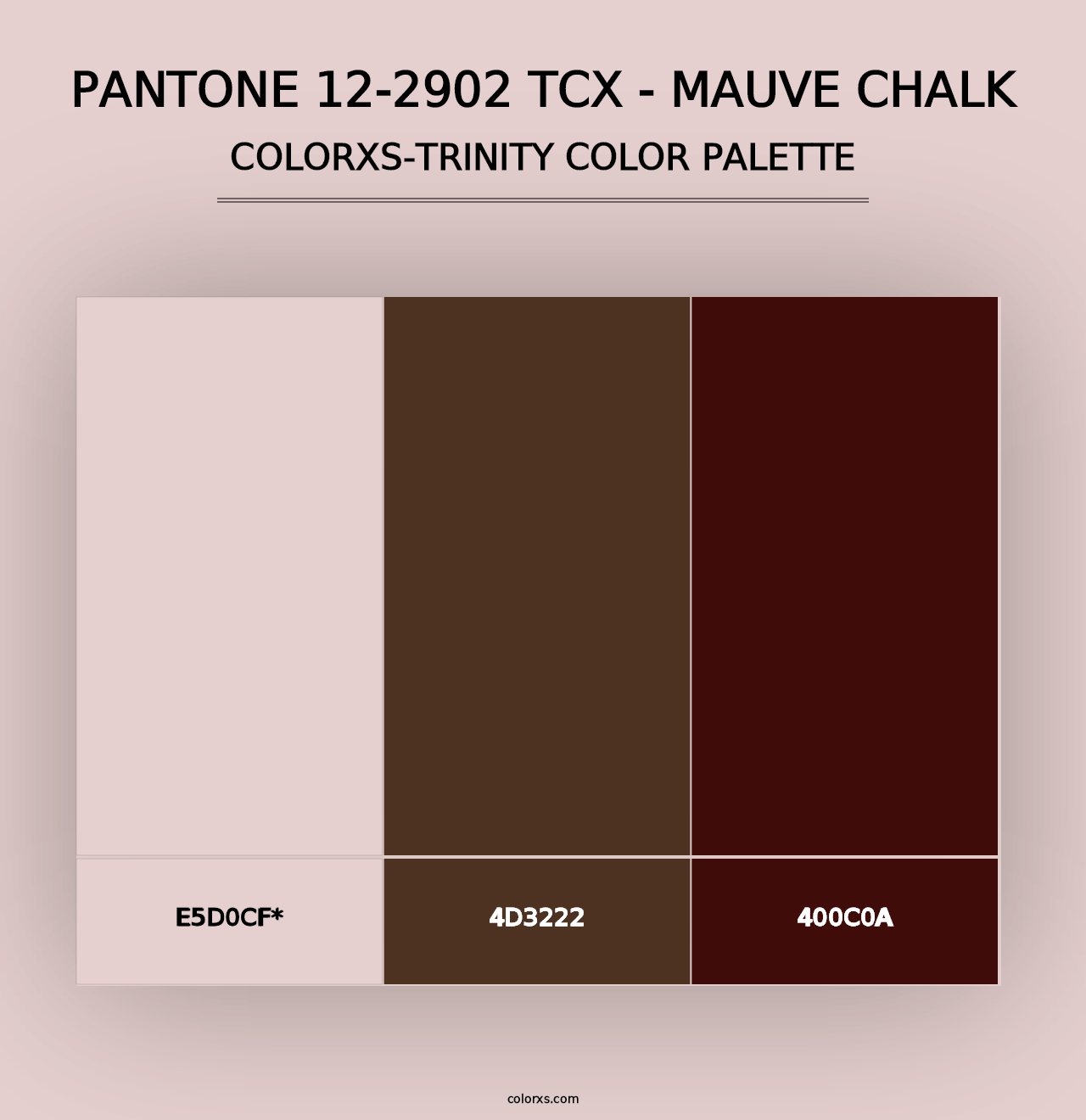 PANTONE 12-2902 TCX - Mauve Chalk - Colorxs Trinity Palette