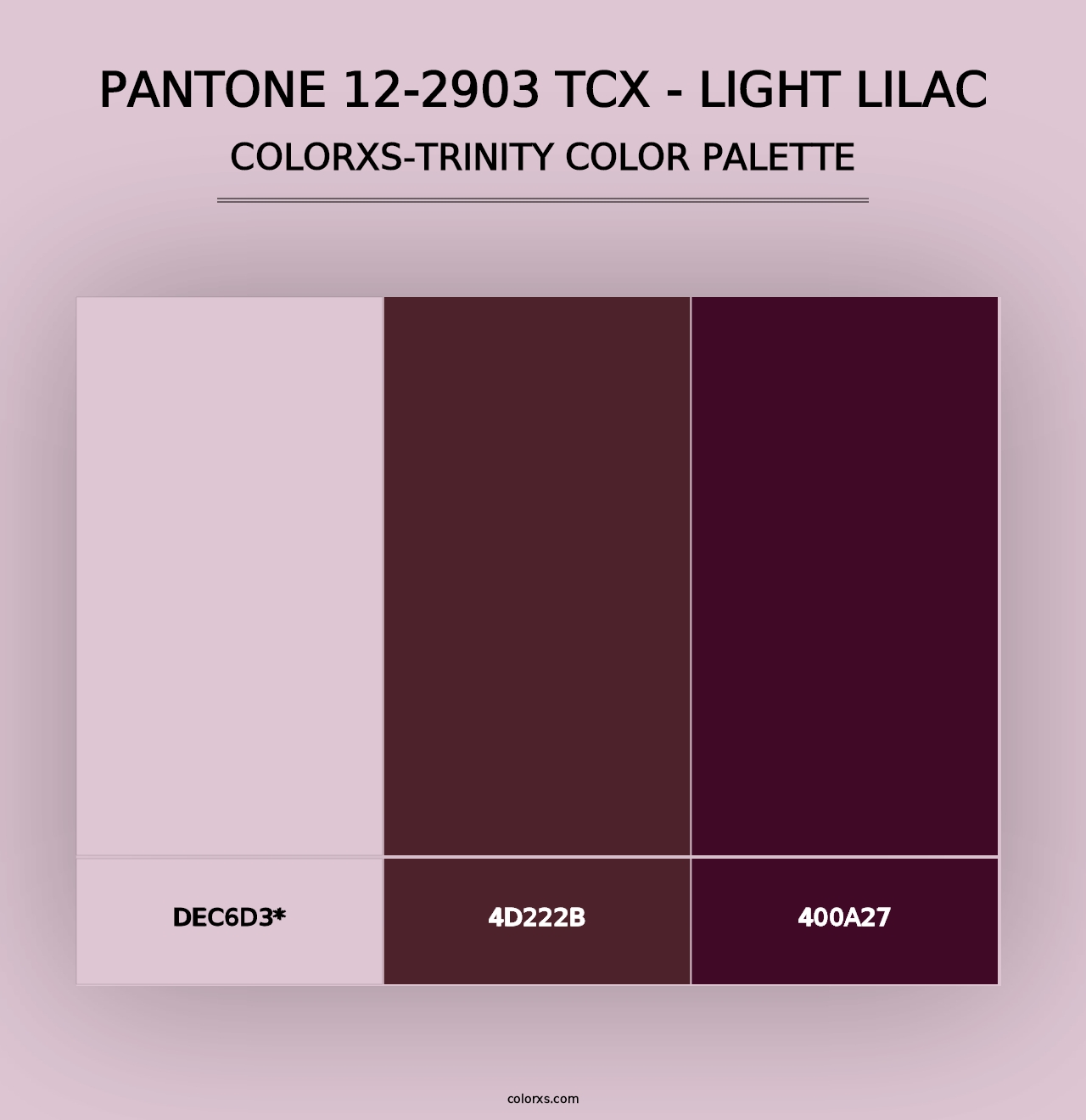 PANTONE 12-2903 TCX - Light Lilac - Colorxs Trinity Palette