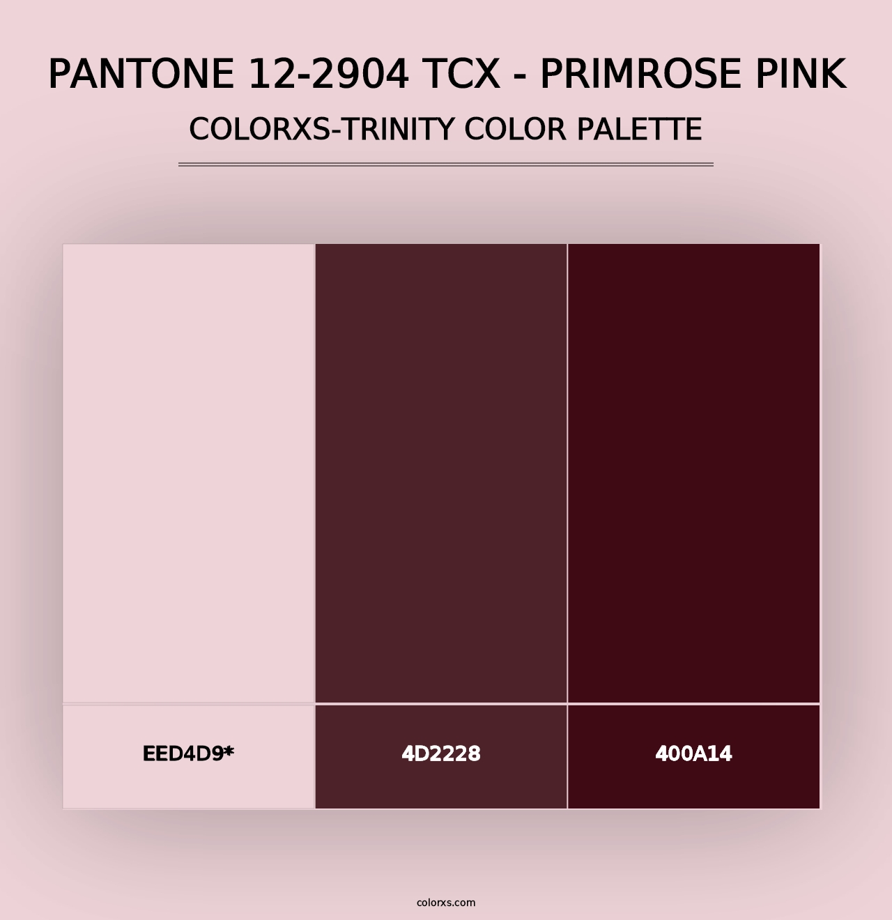 PANTONE 12-2904 TCX - Primrose Pink - Colorxs Trinity Palette