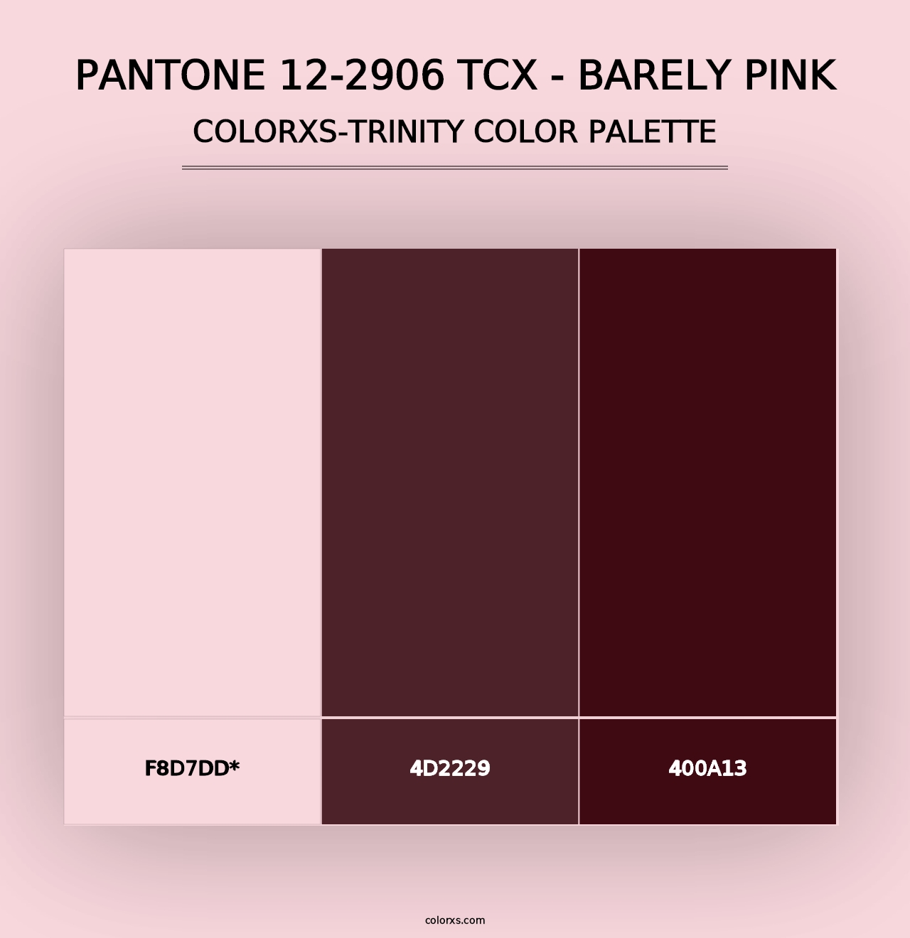 PANTONE 12-2906 TCX - Barely Pink - Colorxs Trinity Palette