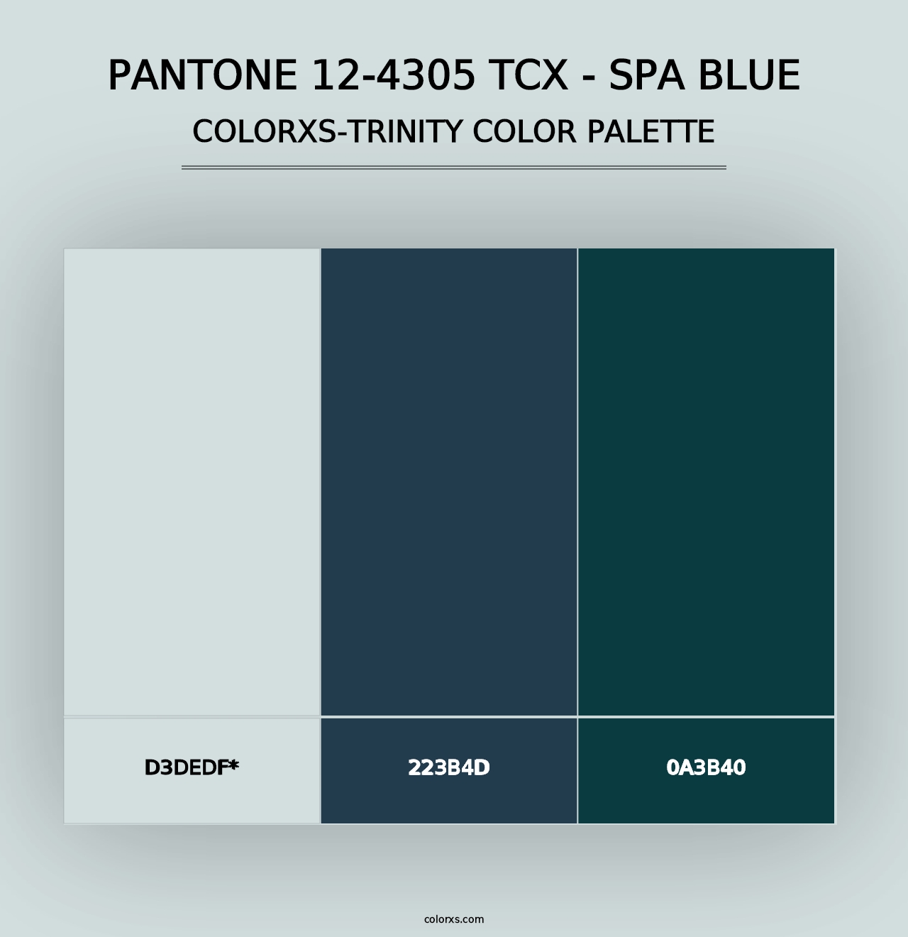 PANTONE 12-4305 TCX - Spa Blue - Colorxs Trinity Palette