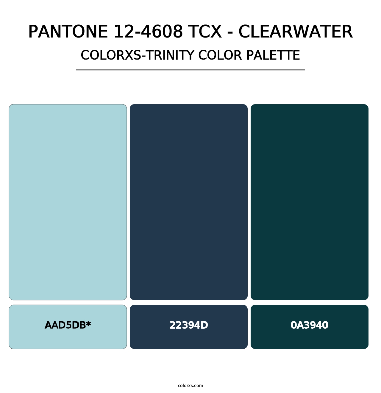 PANTONE 12-4608 TCX - Clearwater - Colorxs Trinity Palette