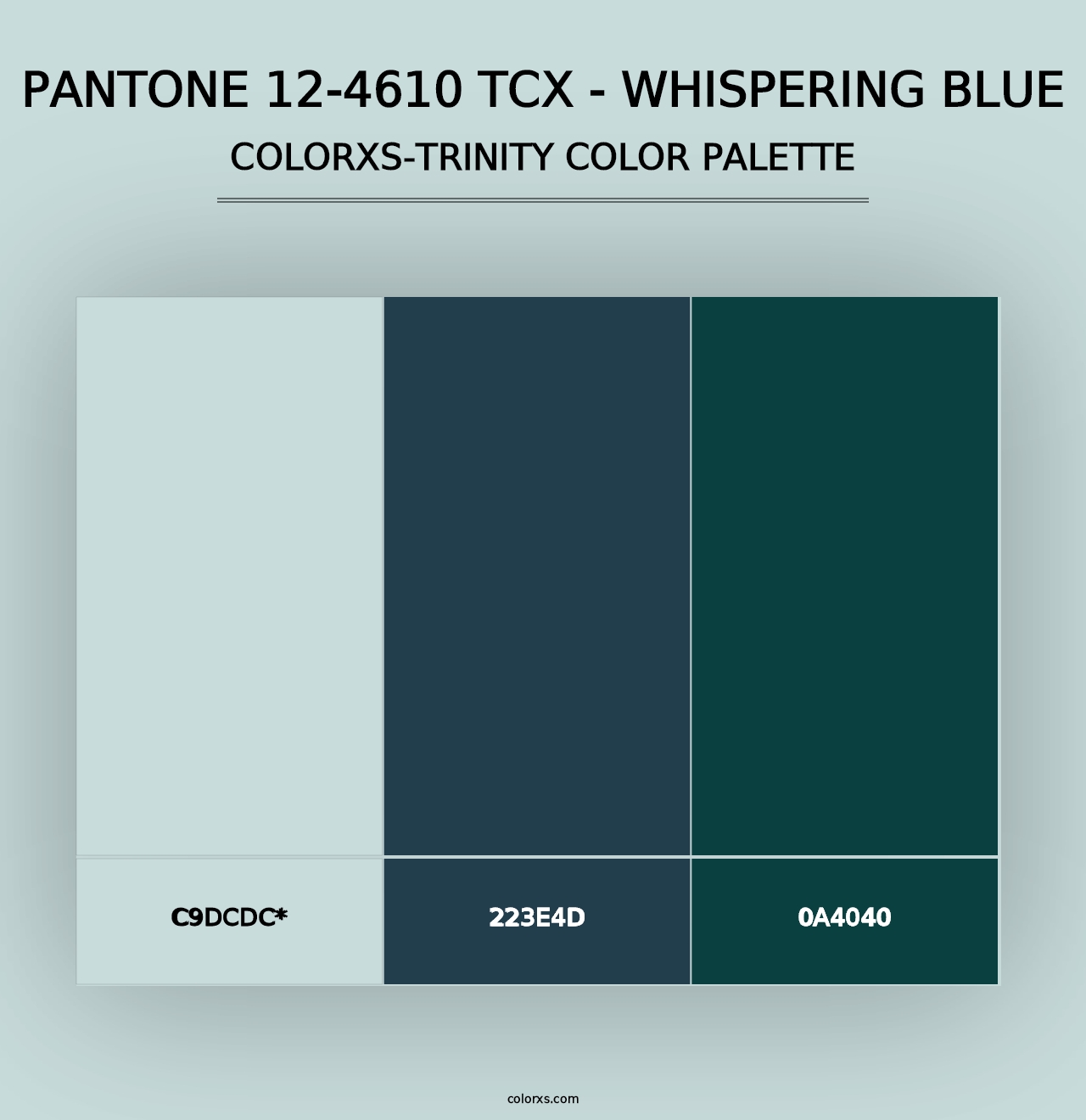 PANTONE 12-4610 TCX - Whispering Blue - Colorxs Trinity Palette