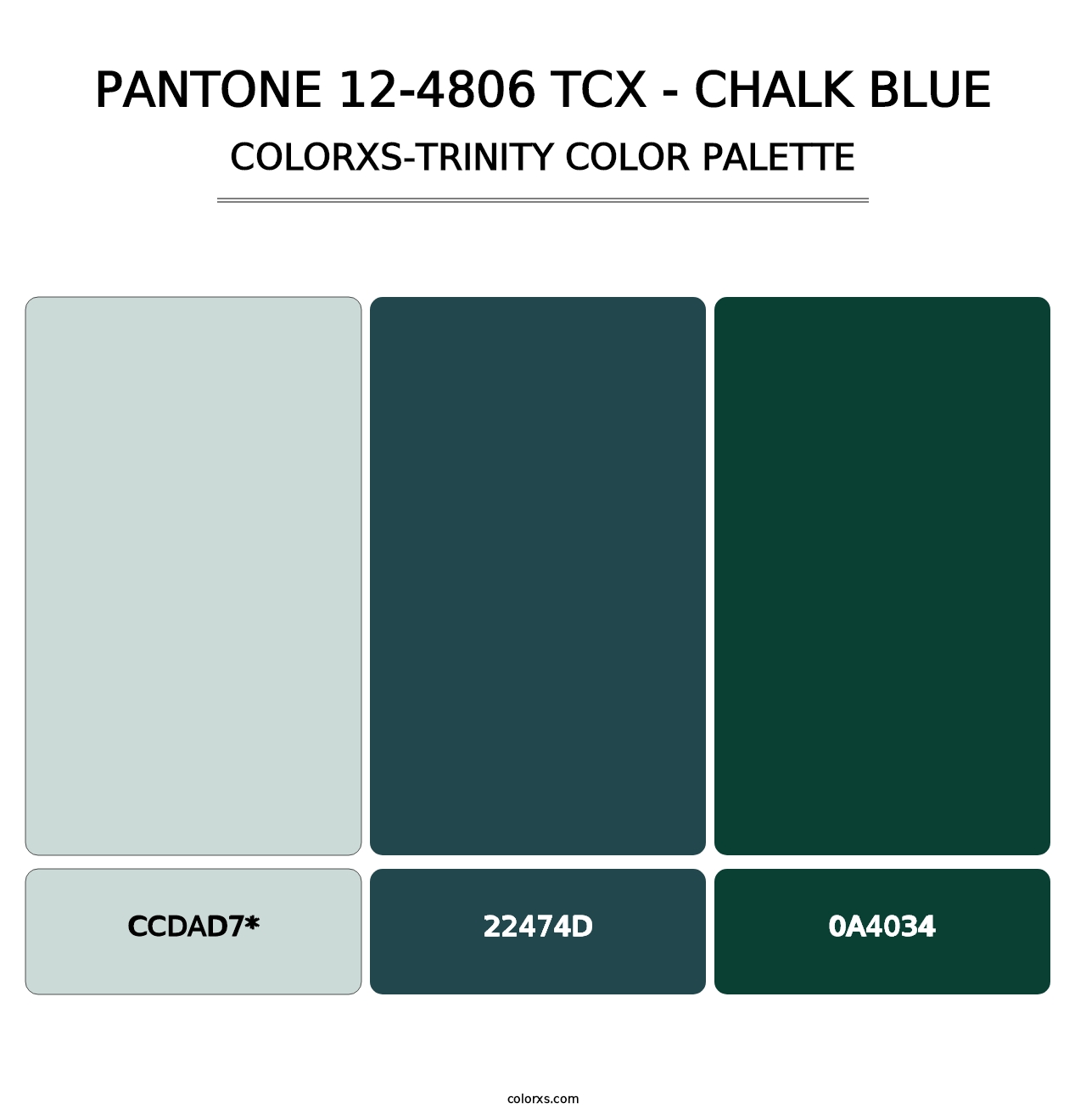 PANTONE 12-4806 TCX - Chalk Blue - Colorxs Trinity Palette