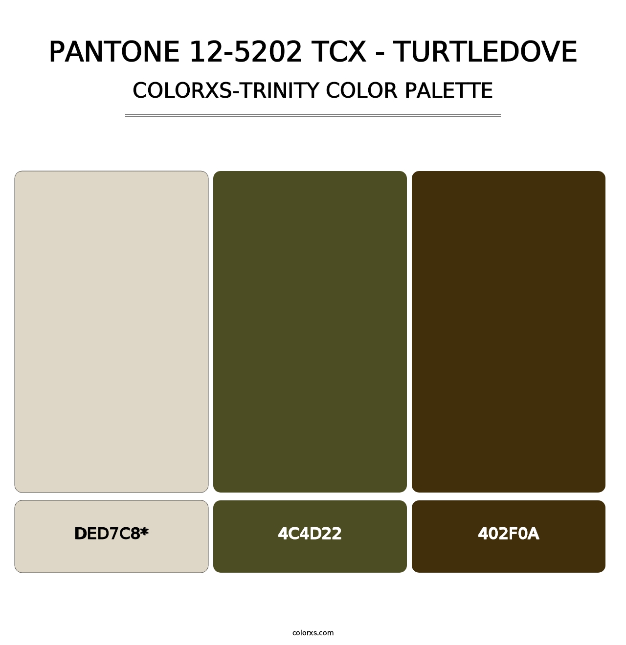 PANTONE 12-5202 TCX - Turtledove - Colorxs Trinity Palette