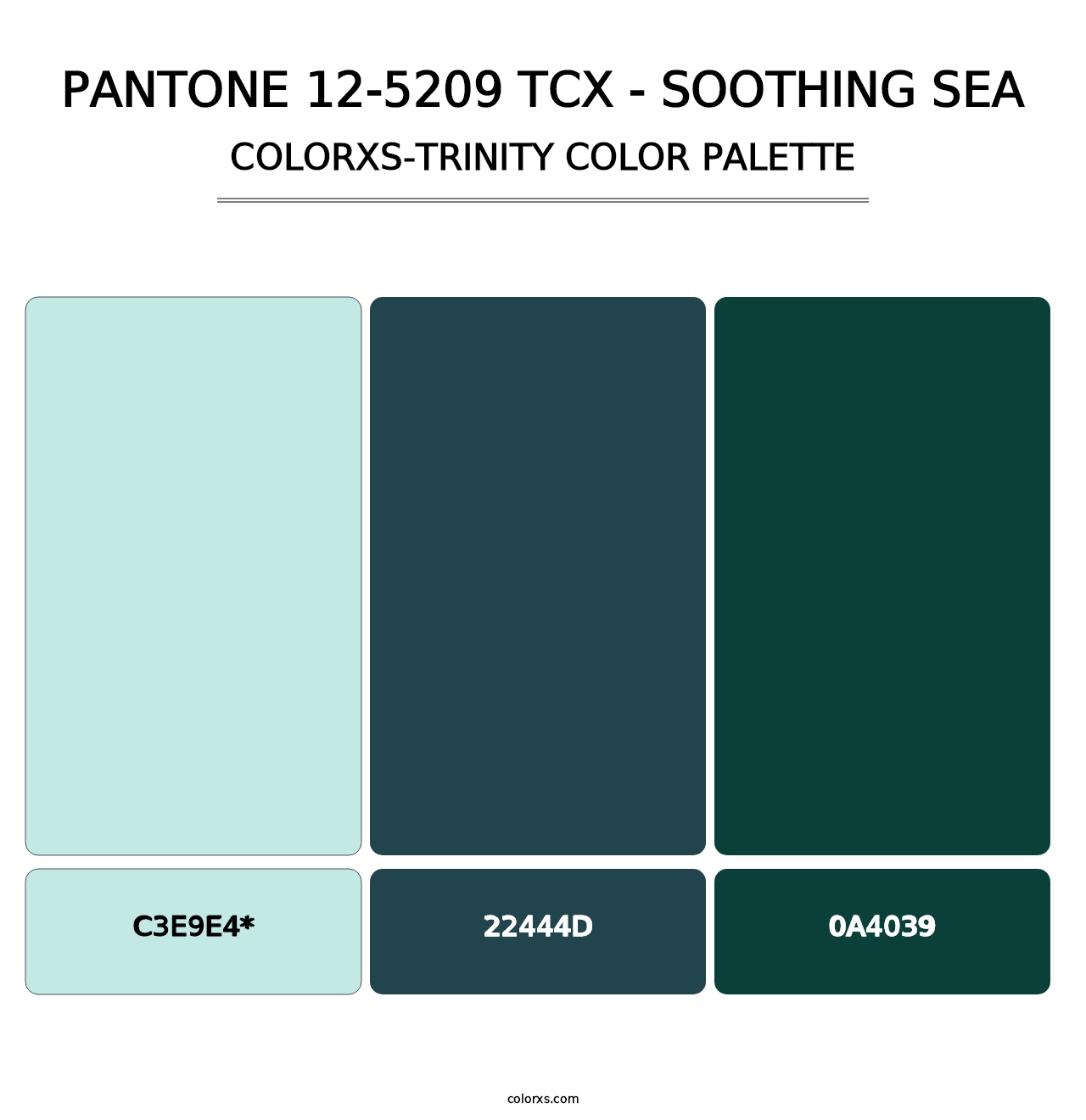 PANTONE 12-5209 TCX - Soothing Sea - Colorxs Trinity Palette