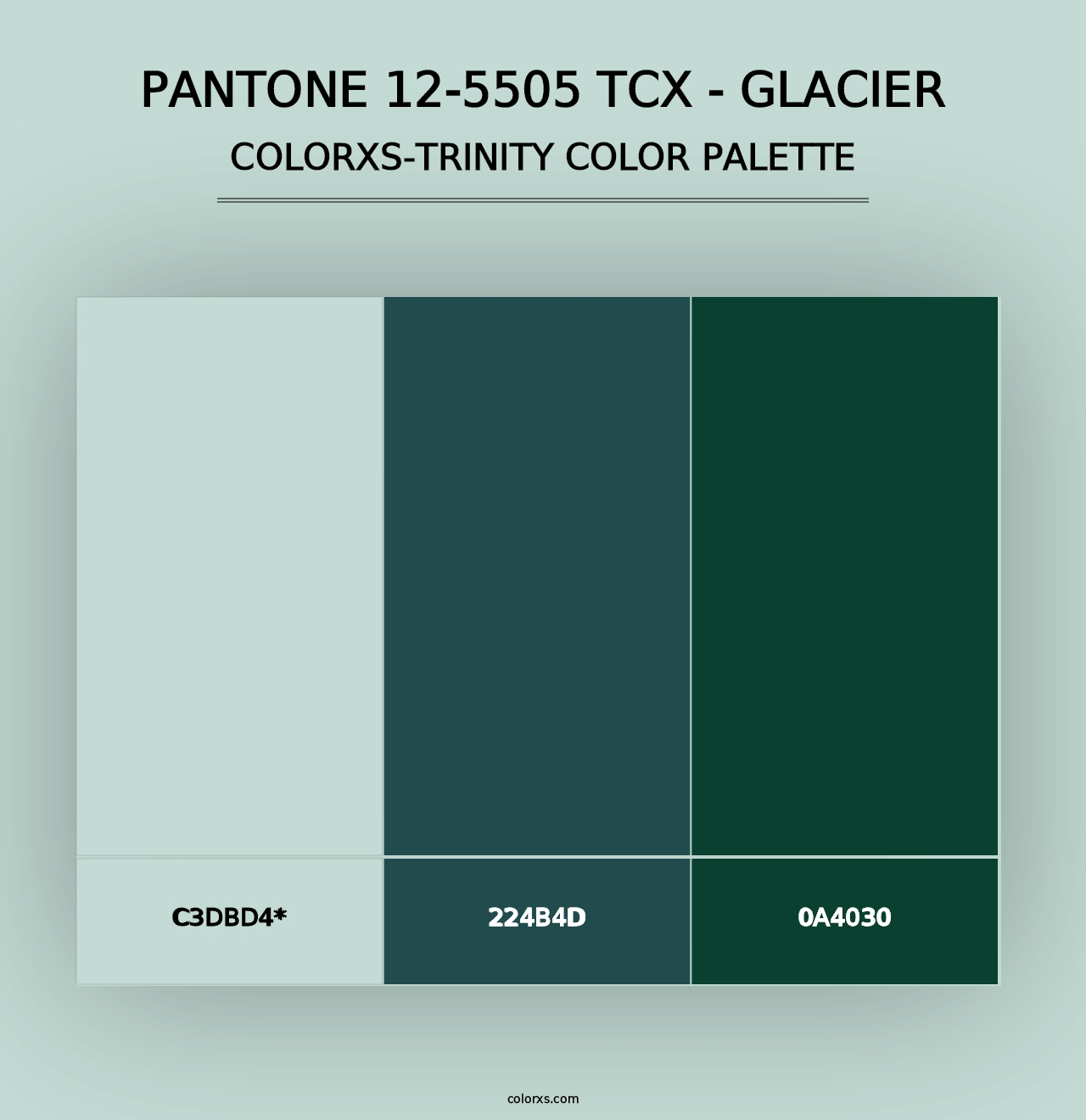 PANTONE 12-5505 TCX - Glacier - Colorxs Trinity Palette