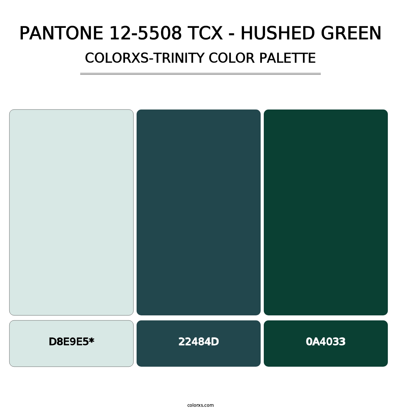 PANTONE 12-5508 TCX - Hushed Green - Colorxs Trinity Palette