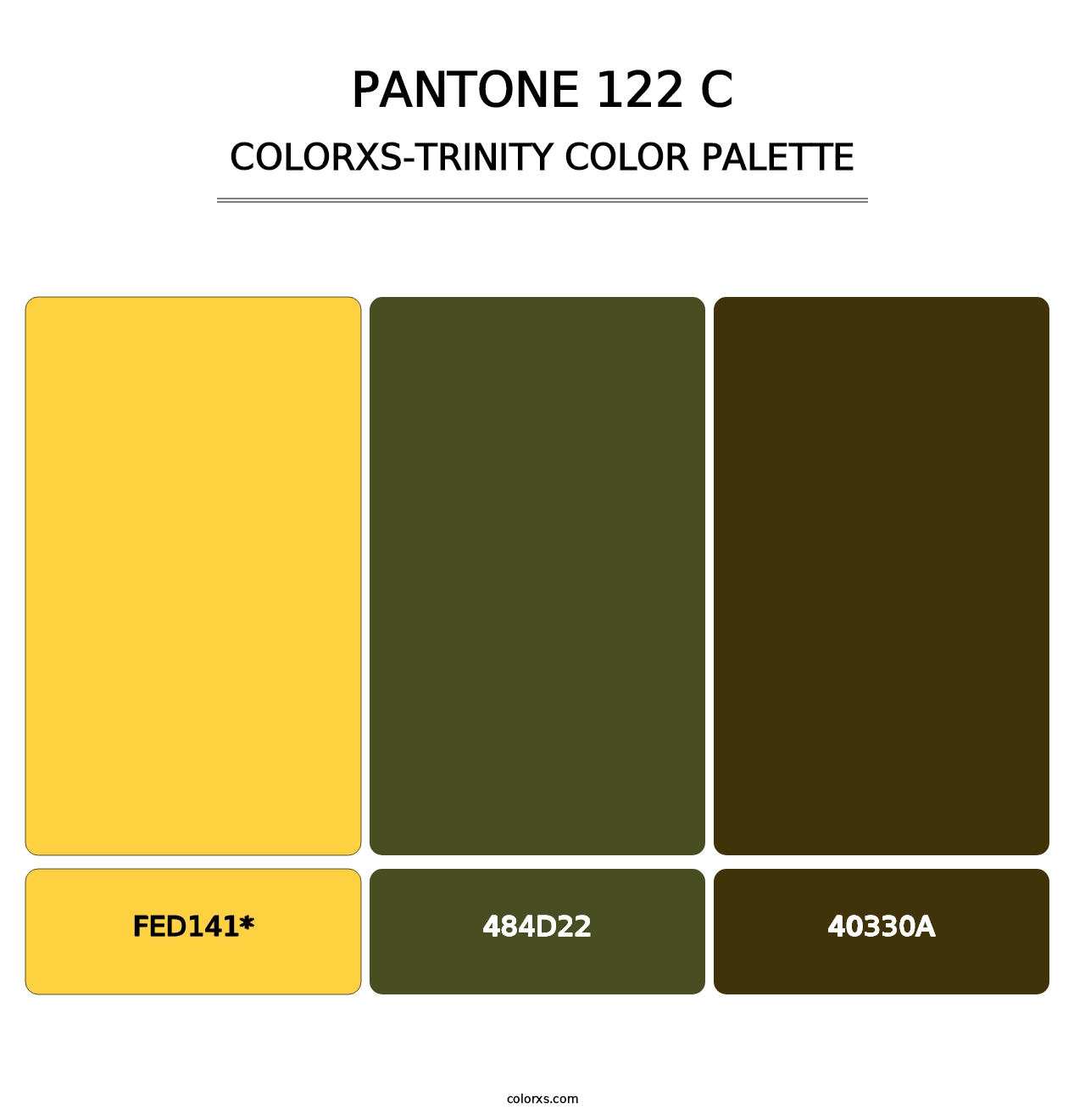 PANTONE 122 C - Colorxs Trinity Palette