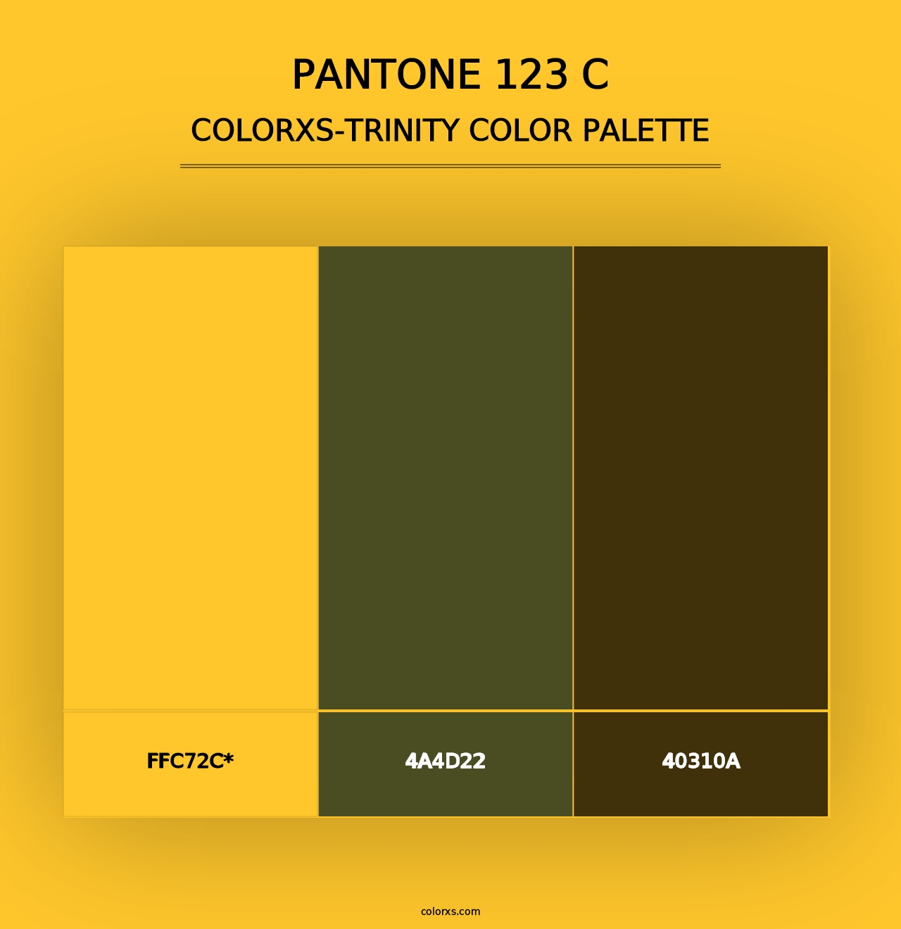 PANTONE 123 C - Colorxs Trinity Palette