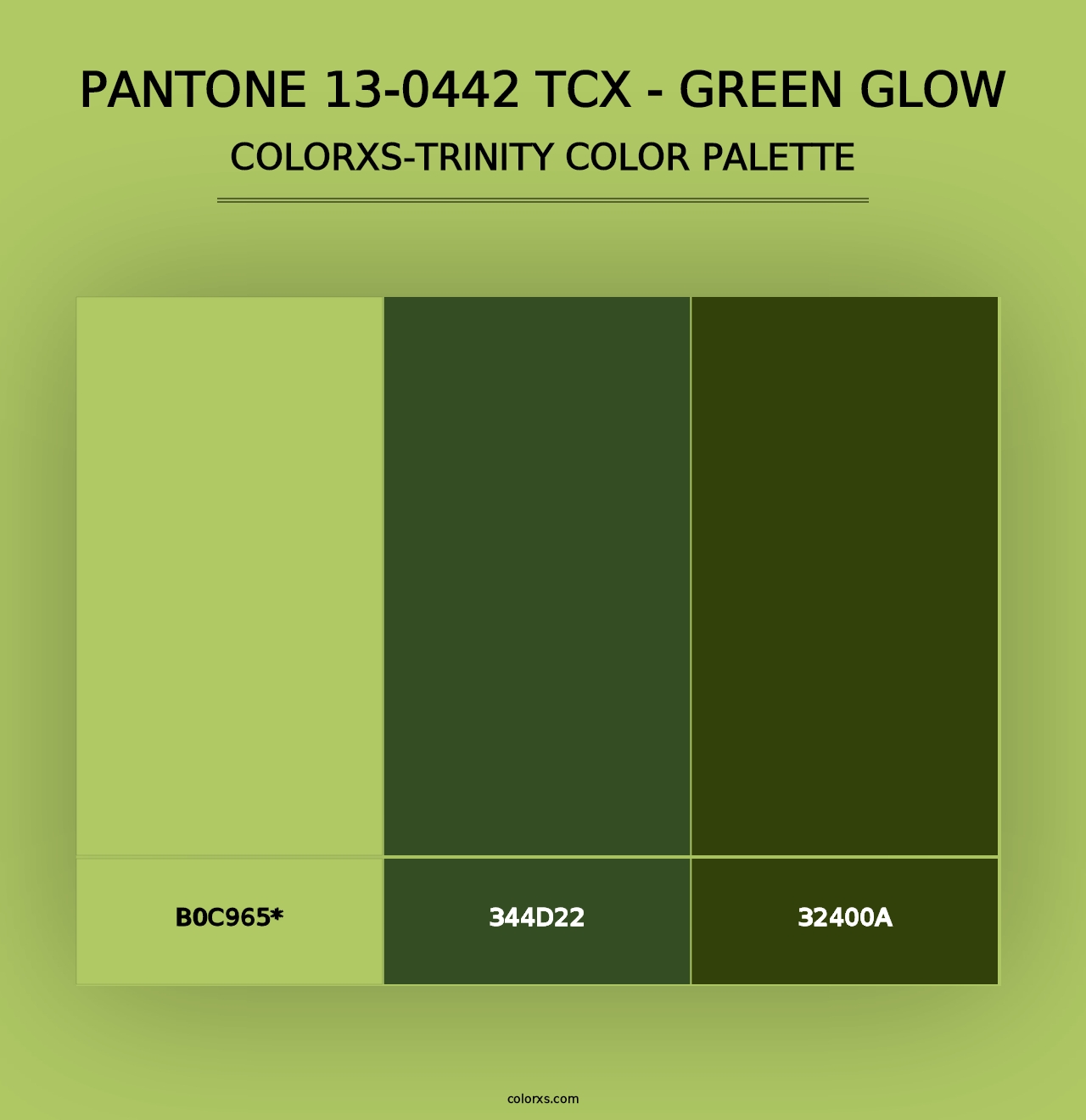 PANTONE 13-0442 TCX - Green Glow - Colorxs Trinity Palette