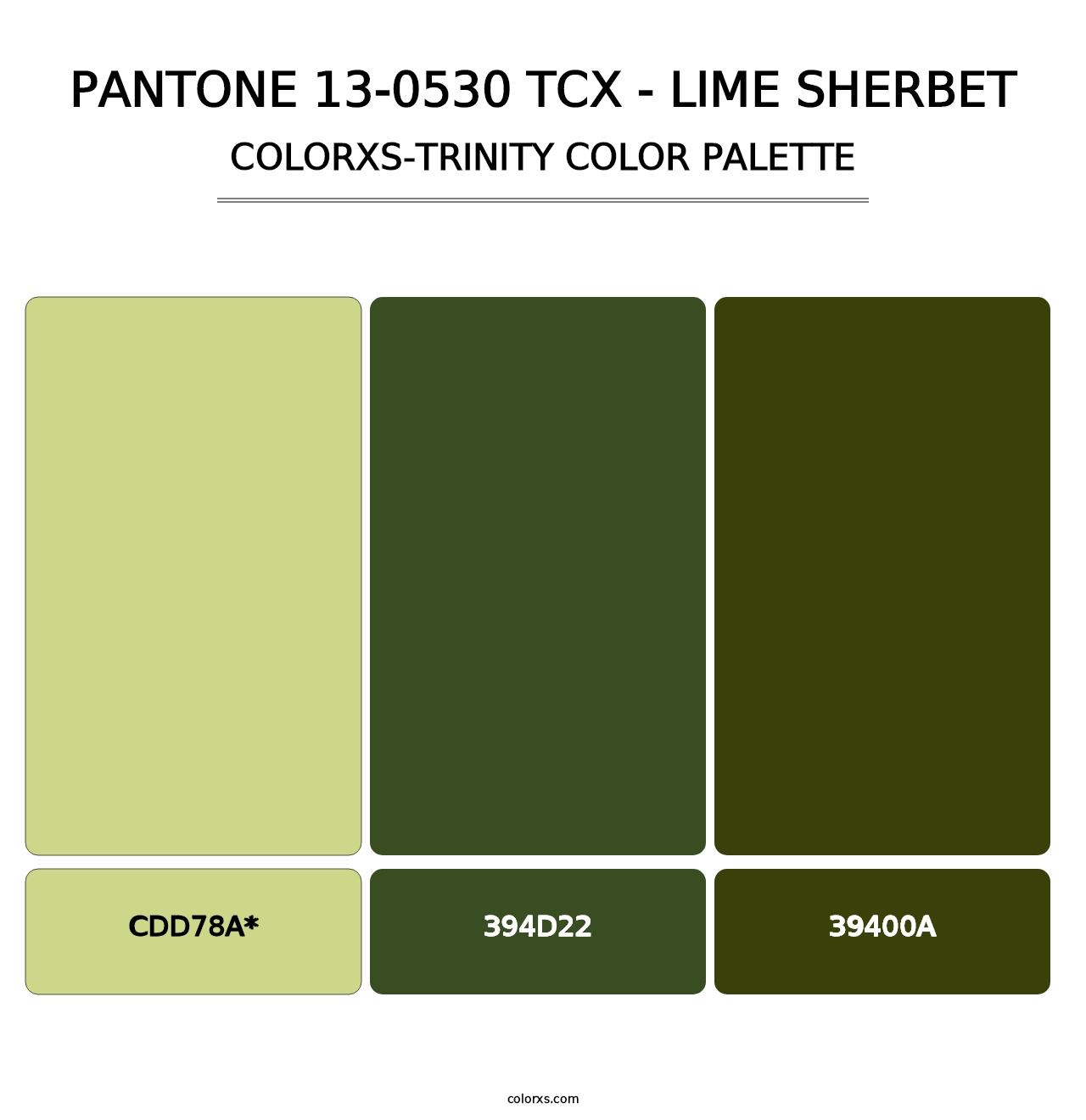 PANTONE 13-0530 TCX - Lime Sherbet - Colorxs Trinity Palette