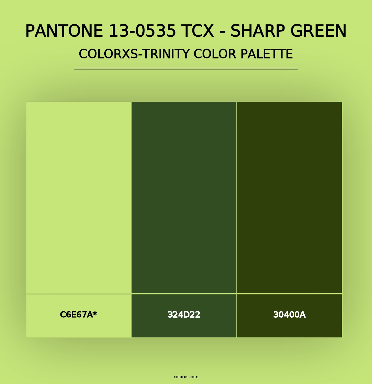 PANTONE 13-0535 TCX - Sharp Green - Colorxs Trinity Palette