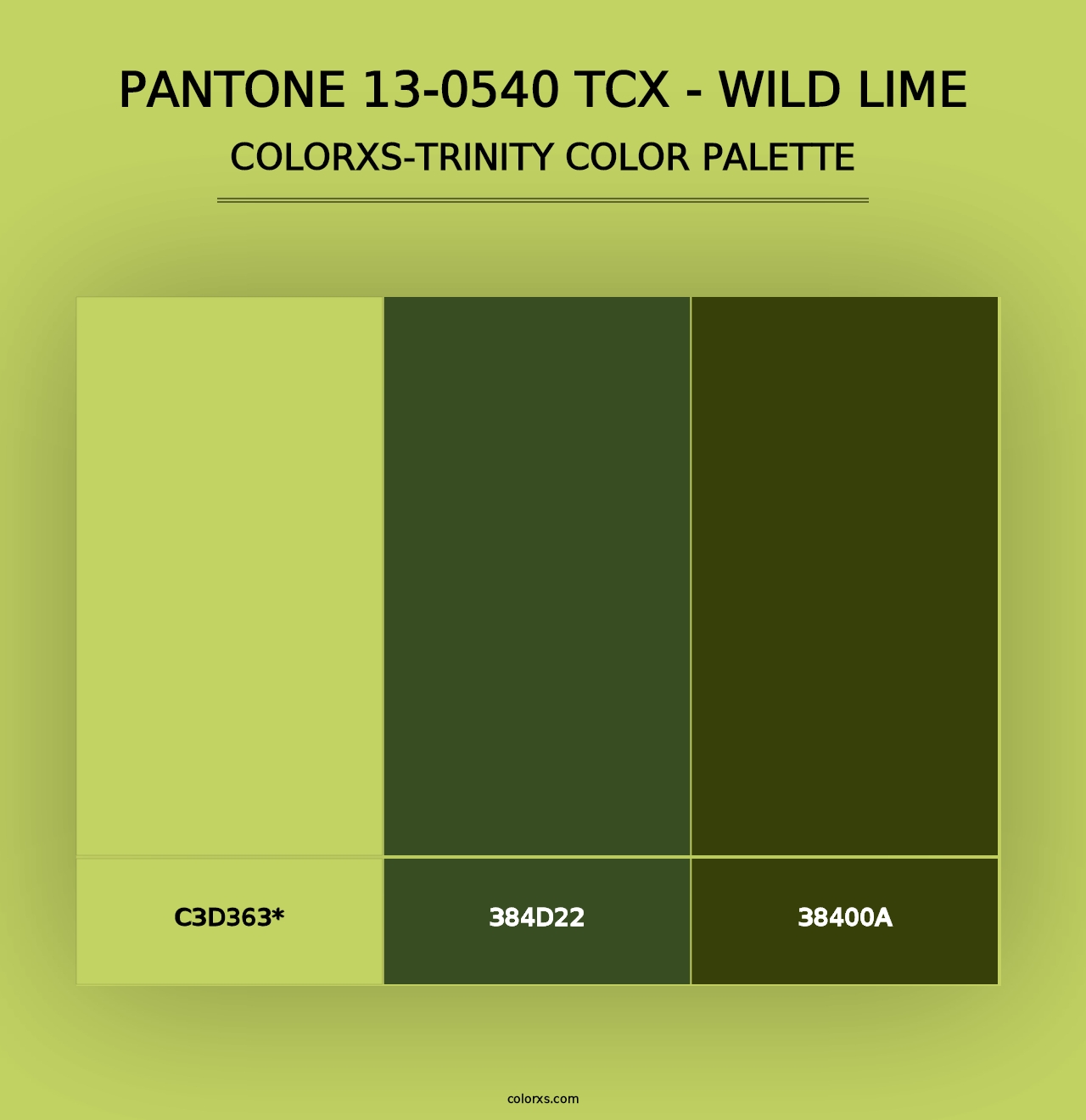 PANTONE 13-0540 TCX - Wild Lime - Colorxs Trinity Palette