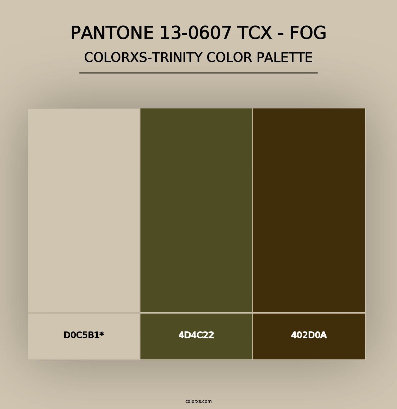 PANTONE 13-0607 TCX - Fog - Colorxs Trinity Palette