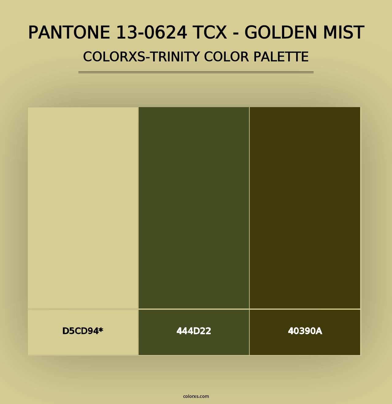 PANTONE 13-0624 TCX - Golden Mist - Colorxs Trinity Palette