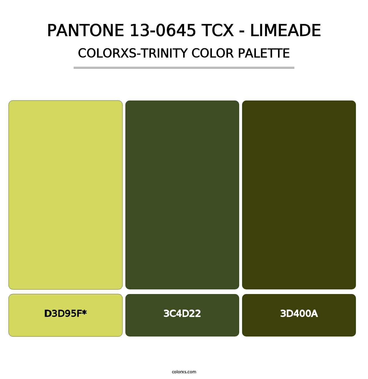 PANTONE 13-0645 TCX - Limeade - Colorxs Trinity Palette