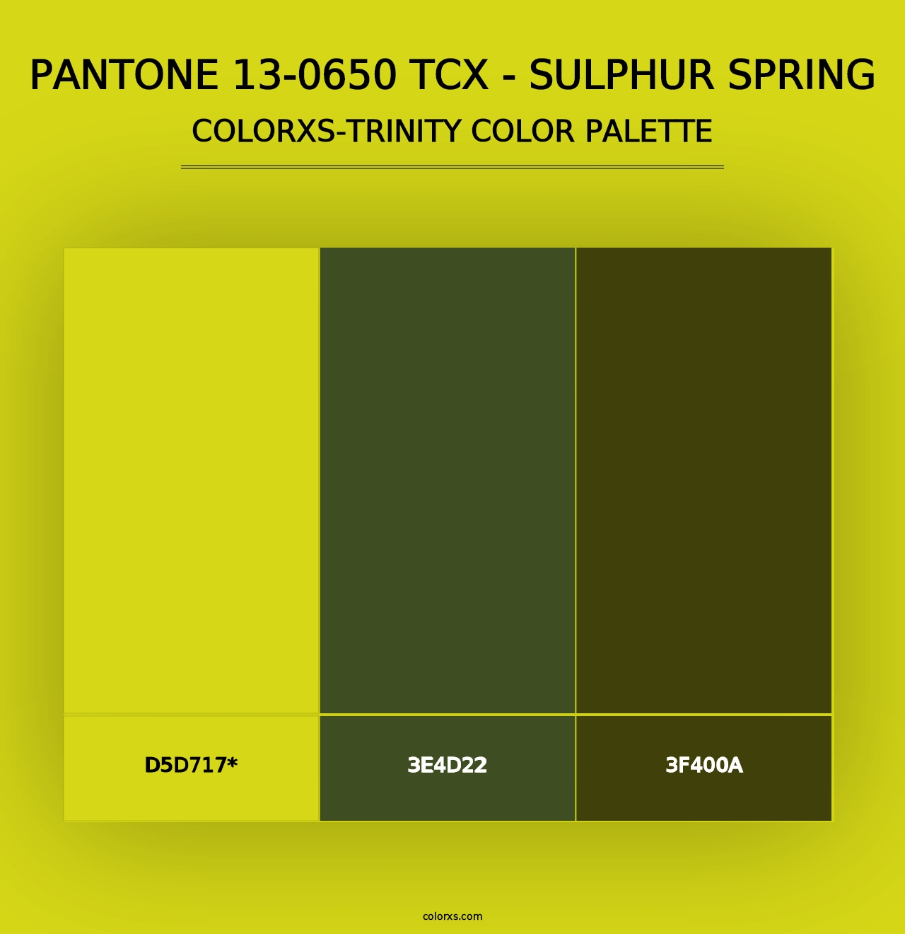 PANTONE 13-0650 TCX - Sulphur Spring - Colorxs Trinity Palette