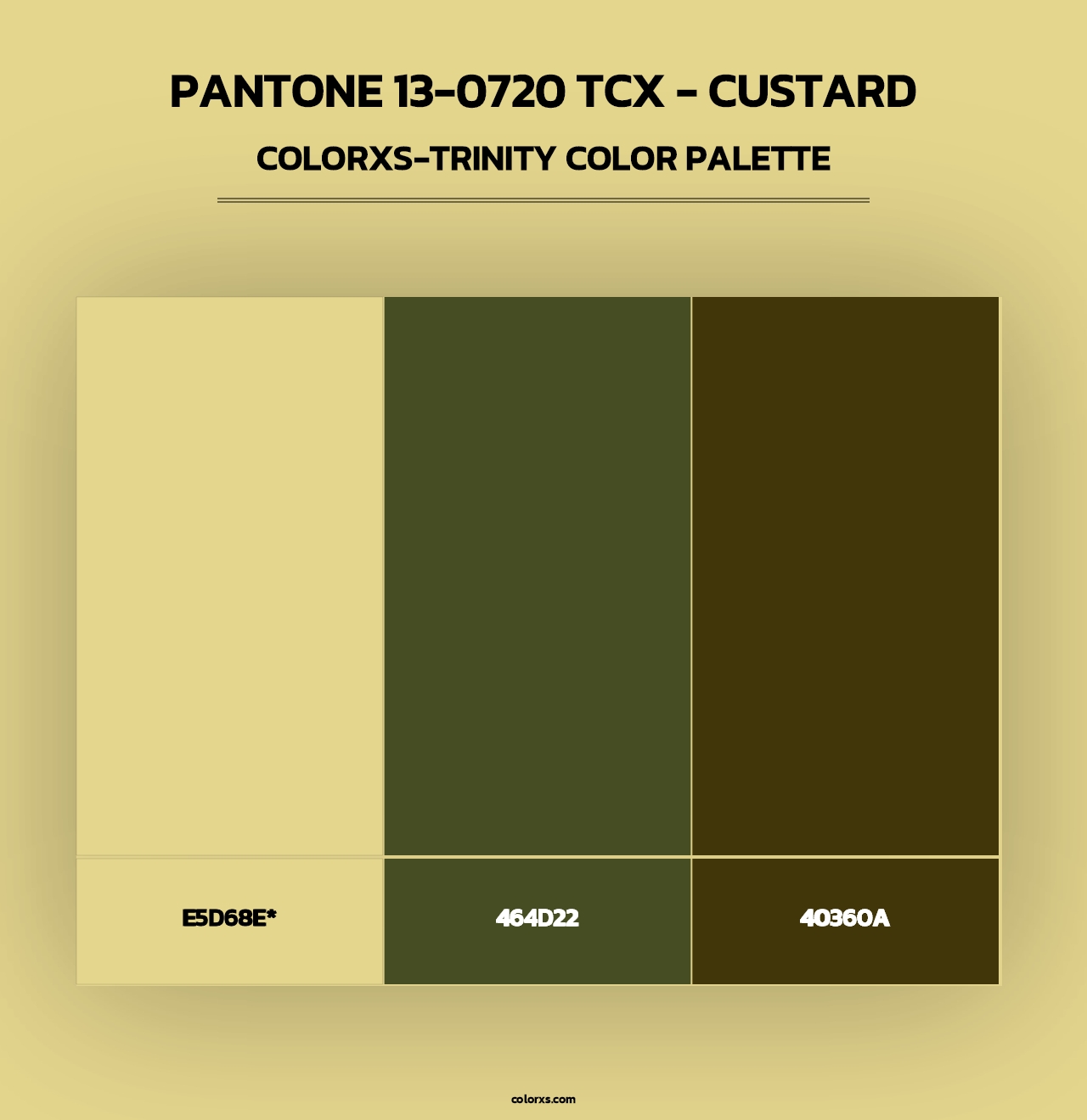 PANTONE 13-0720 TCX - Custard - Colorxs Trinity Palette