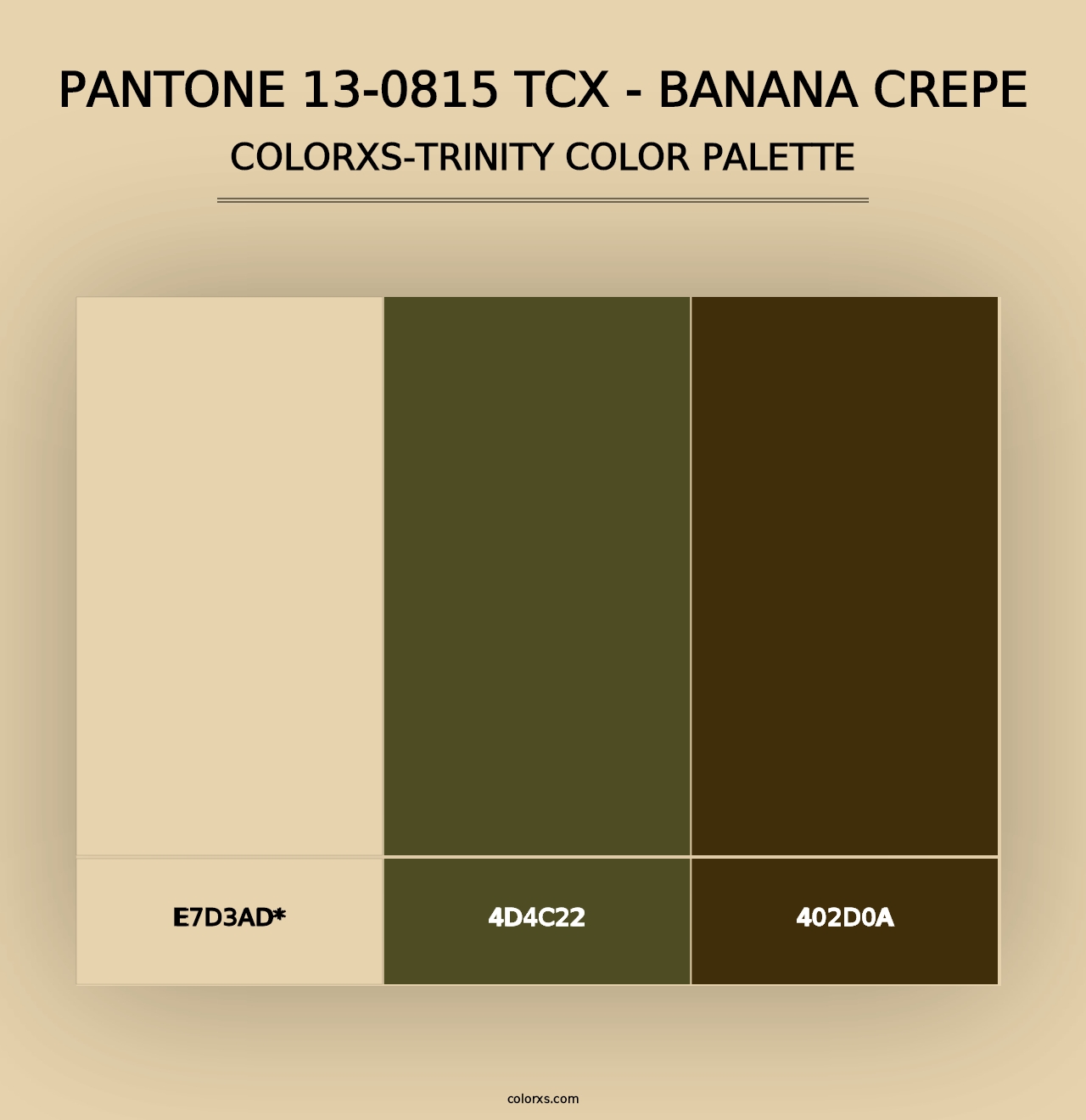 PANTONE 13-0815 TCX - Banana Crepe - Colorxs Trinity Palette