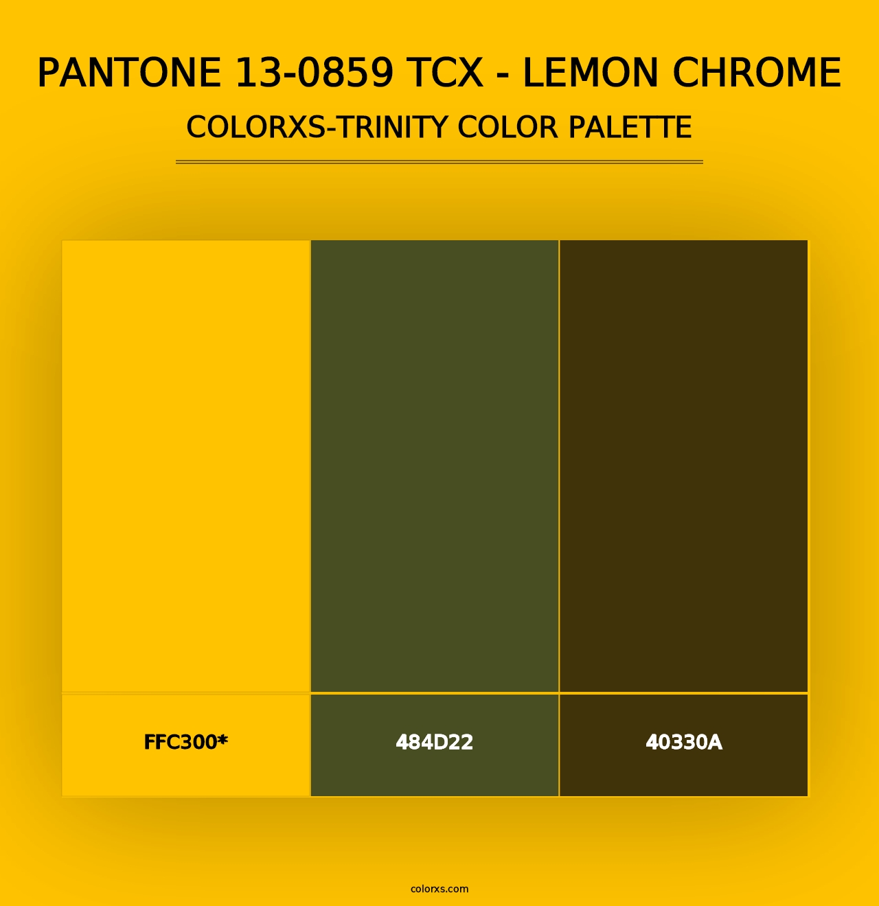 PANTONE 13-0859 TCX - Lemon Chrome - Colorxs Trinity Palette