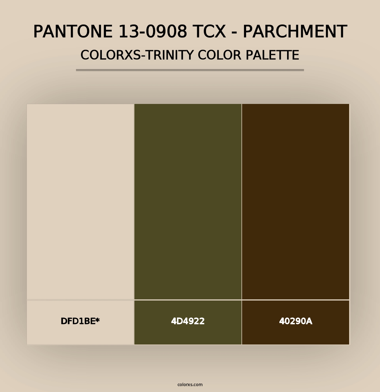 PANTONE 13-0908 TCX - Parchment - Colorxs Trinity Palette