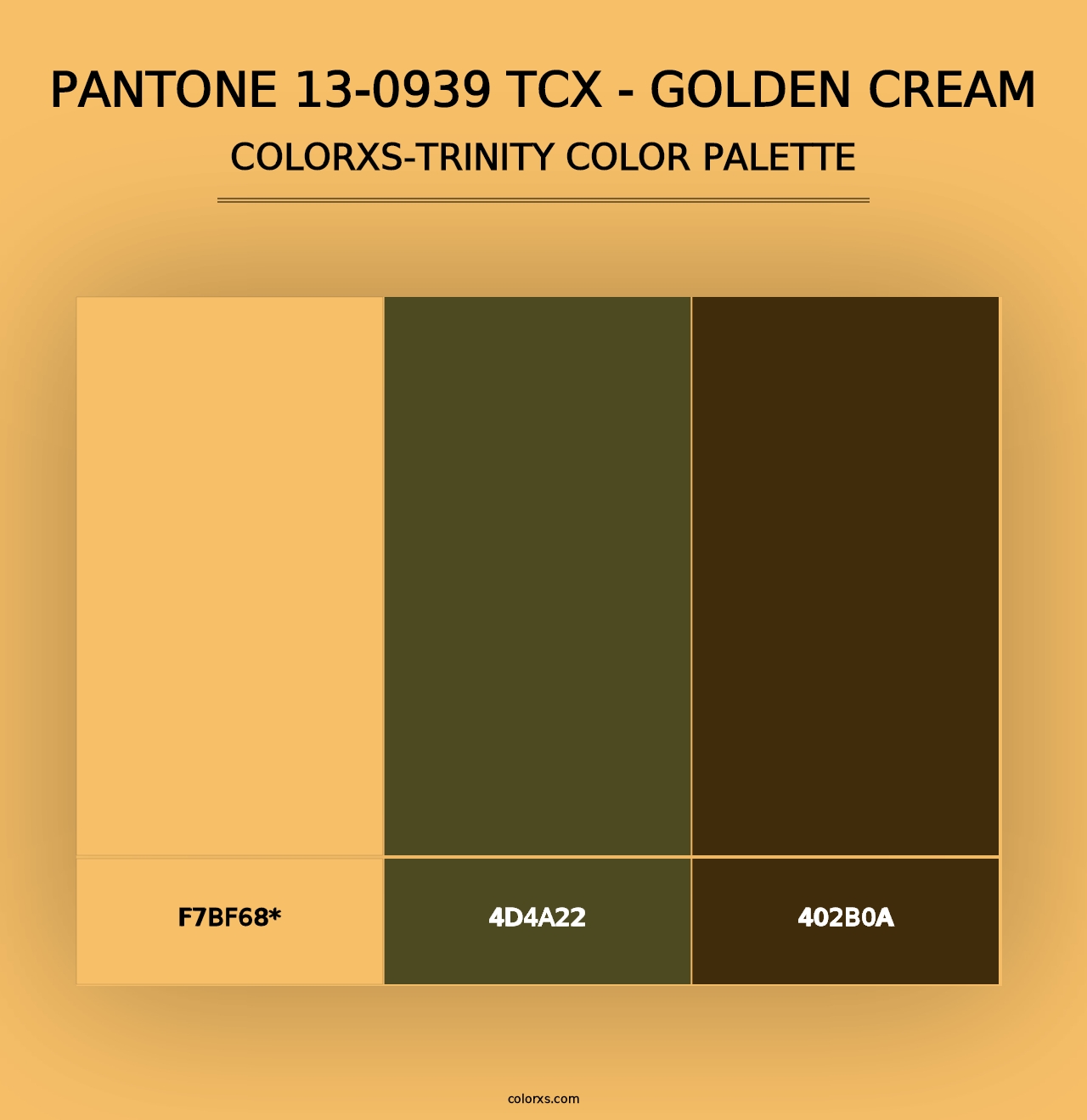 PANTONE 13-0939 TCX - Golden Cream - Colorxs Trinity Palette