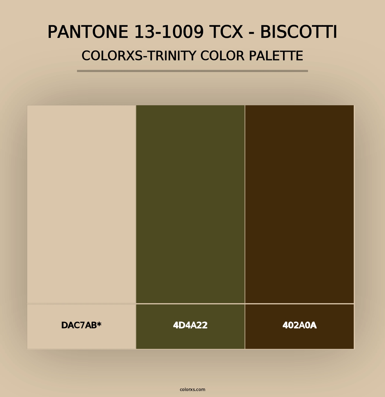 PANTONE 13-1009 TCX - Biscotti - Colorxs Trinity Palette