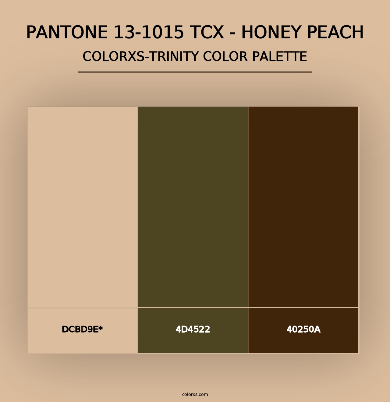 PANTONE 13-1015 TCX - Honey Peach - Colorxs Trinity Palette