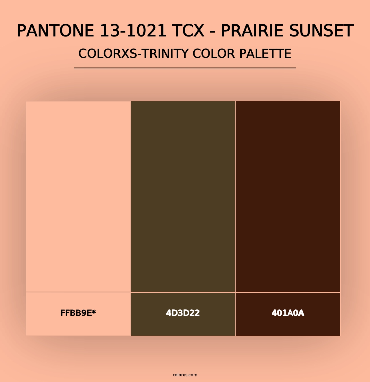 PANTONE 13-1021 TCX - Prairie Sunset - Colorxs Trinity Palette